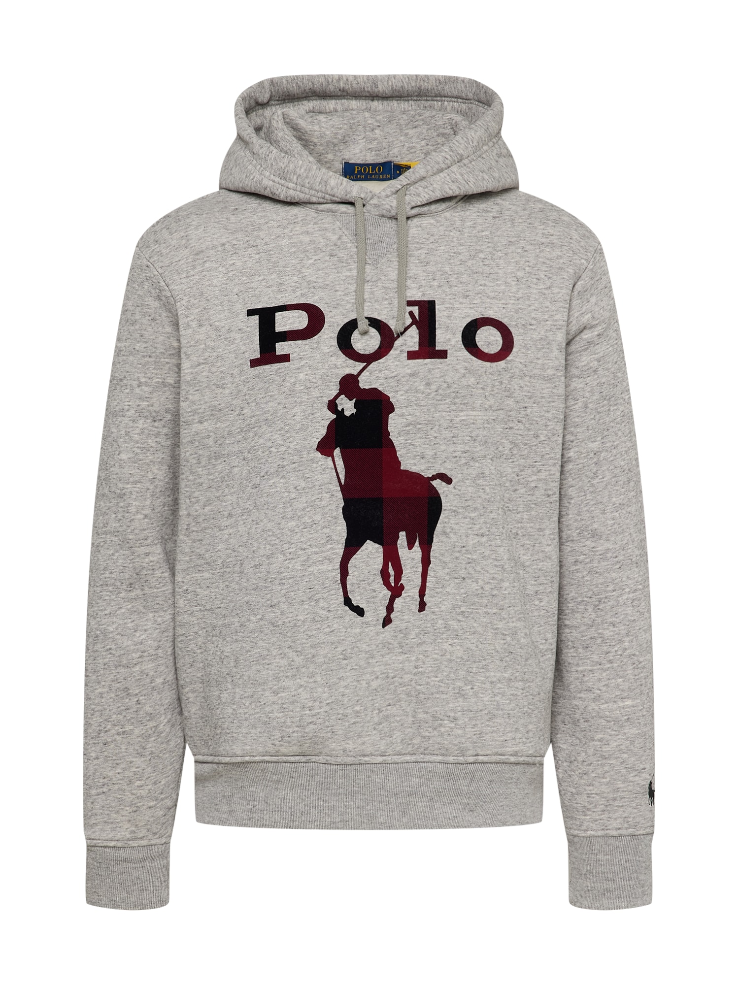 Polo Ralph Lauren Majica  pegasto siva / krvavo rdeča / črna