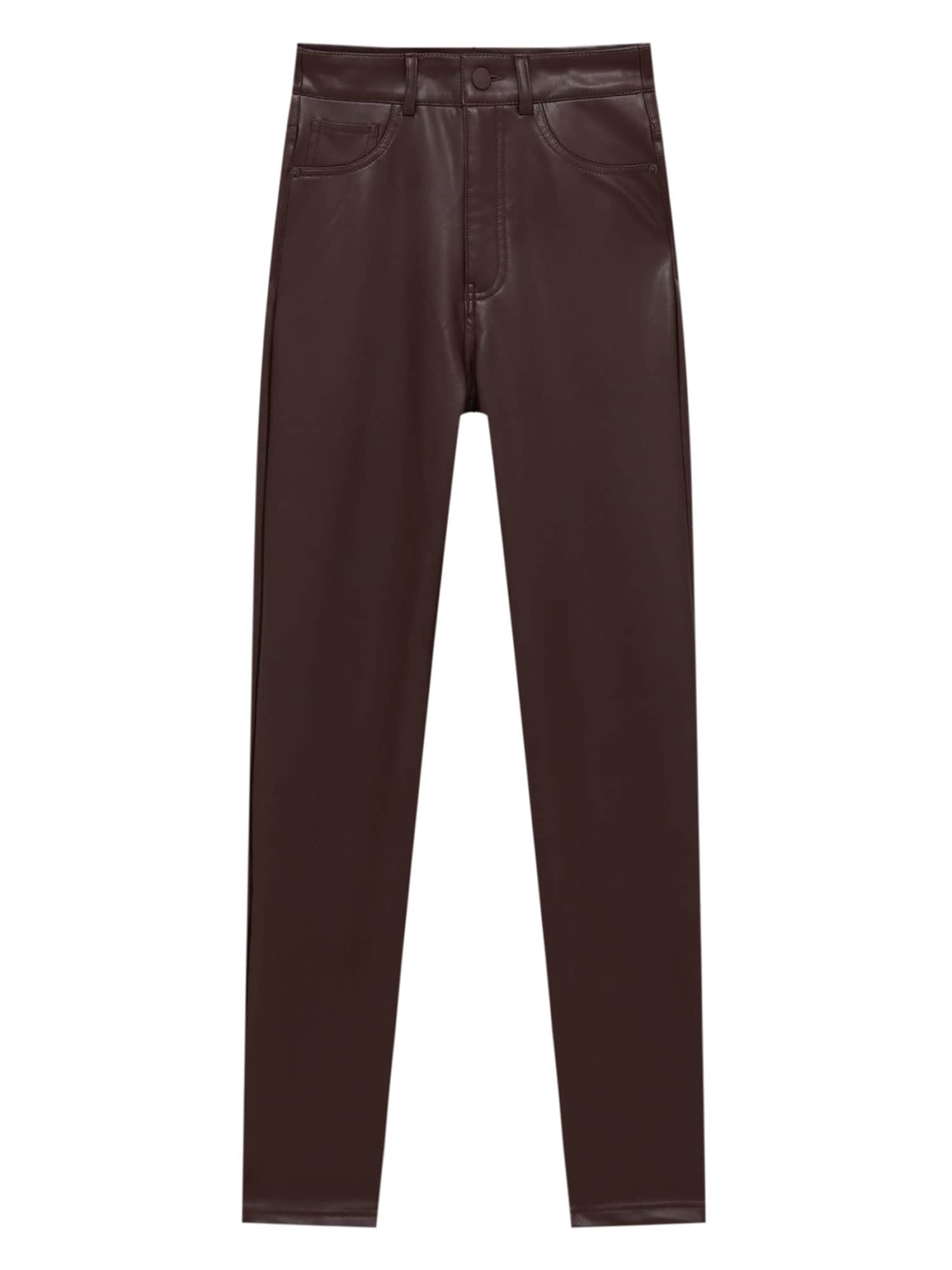 Pull&Bear Hlače  temno rdeča