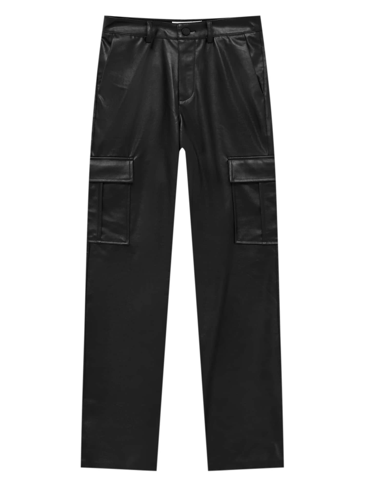 Pull&Bear Kargo hlače  črna