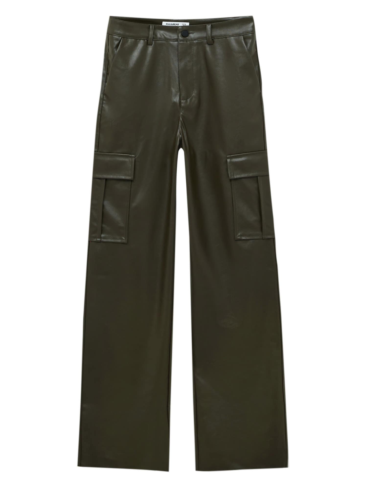 Pull&Bear Kargo hlače  temno zelena
