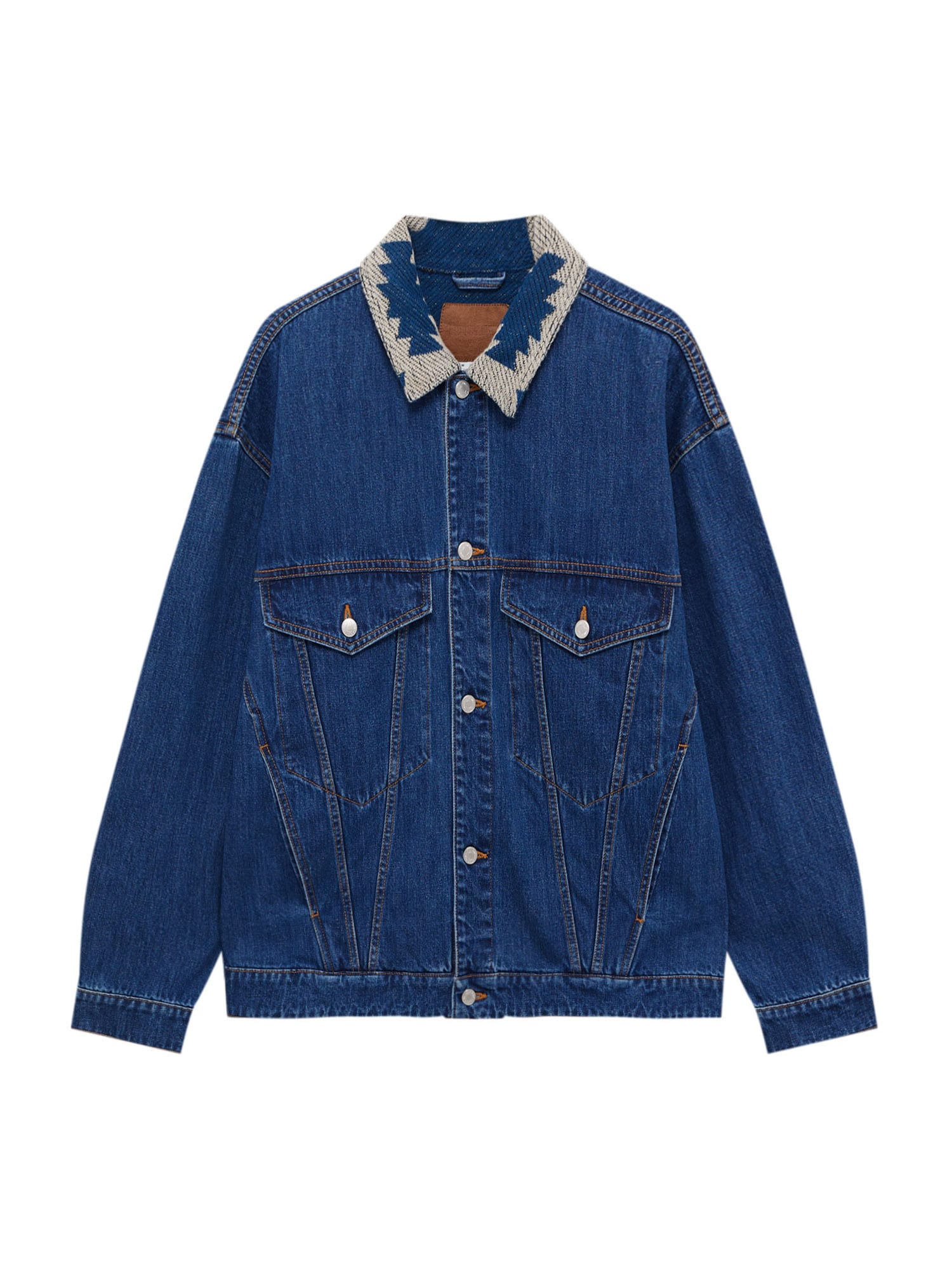 Pull&Bear Prehodna jakna  bež / moder denim