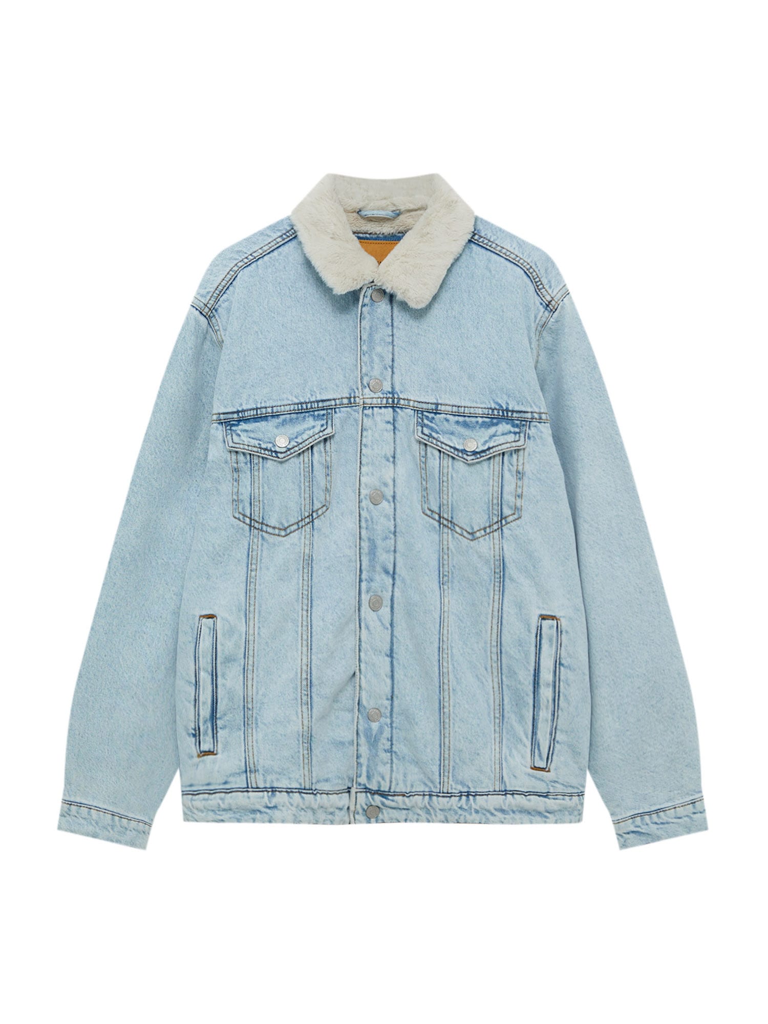 Pull&Bear Prehodna jakna  moder denim