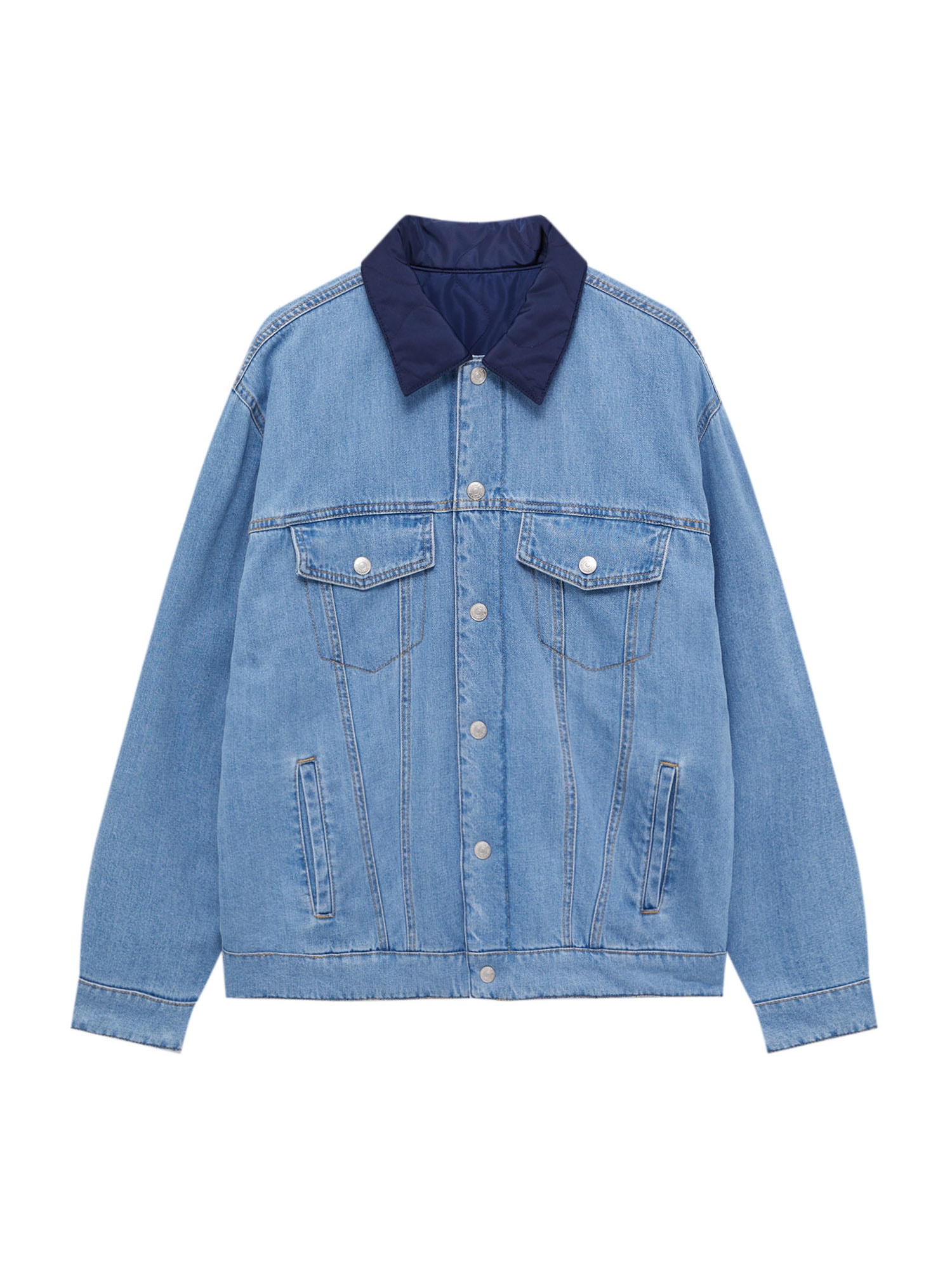 Pull&Bear Prehodna jakna  modra / mornarska