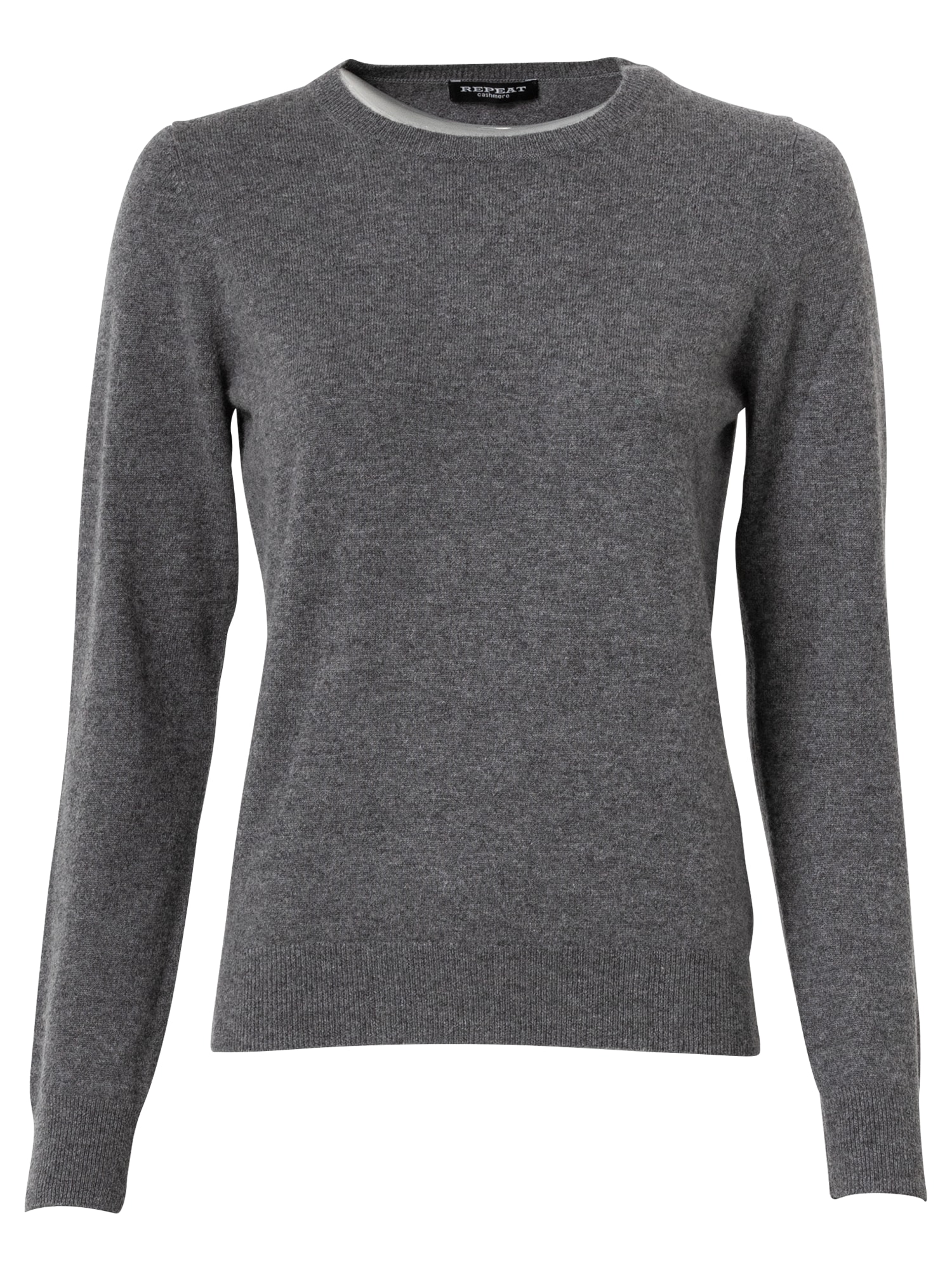 REPEAT Cashmere Pulover  temno siva