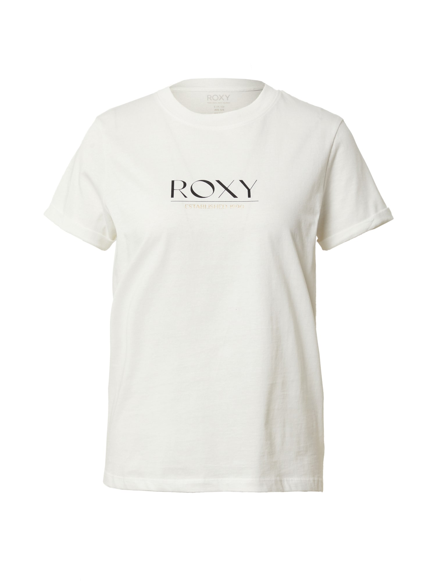 ROXY Majica 'NOON OCEAN'  zlata / črna / bela