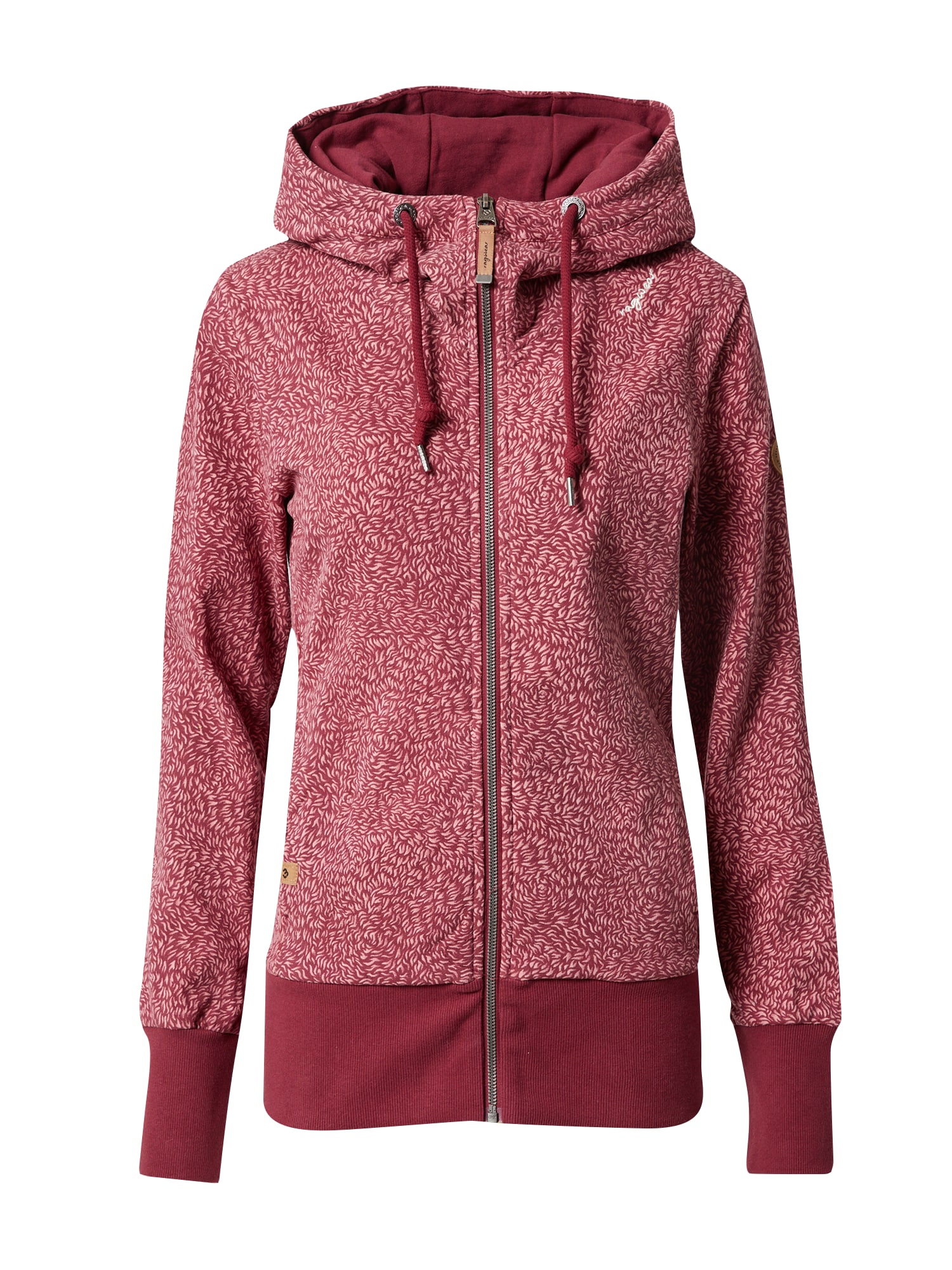 Ragwear Jopa na zadrgo 'YODA'  vinsko rdeča / pastelno rdeča