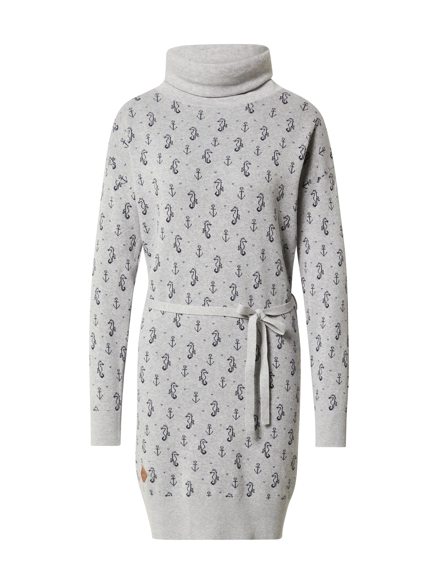 Ragwear Pletena obleka 'MARINA'  temno modra / pegasto siva