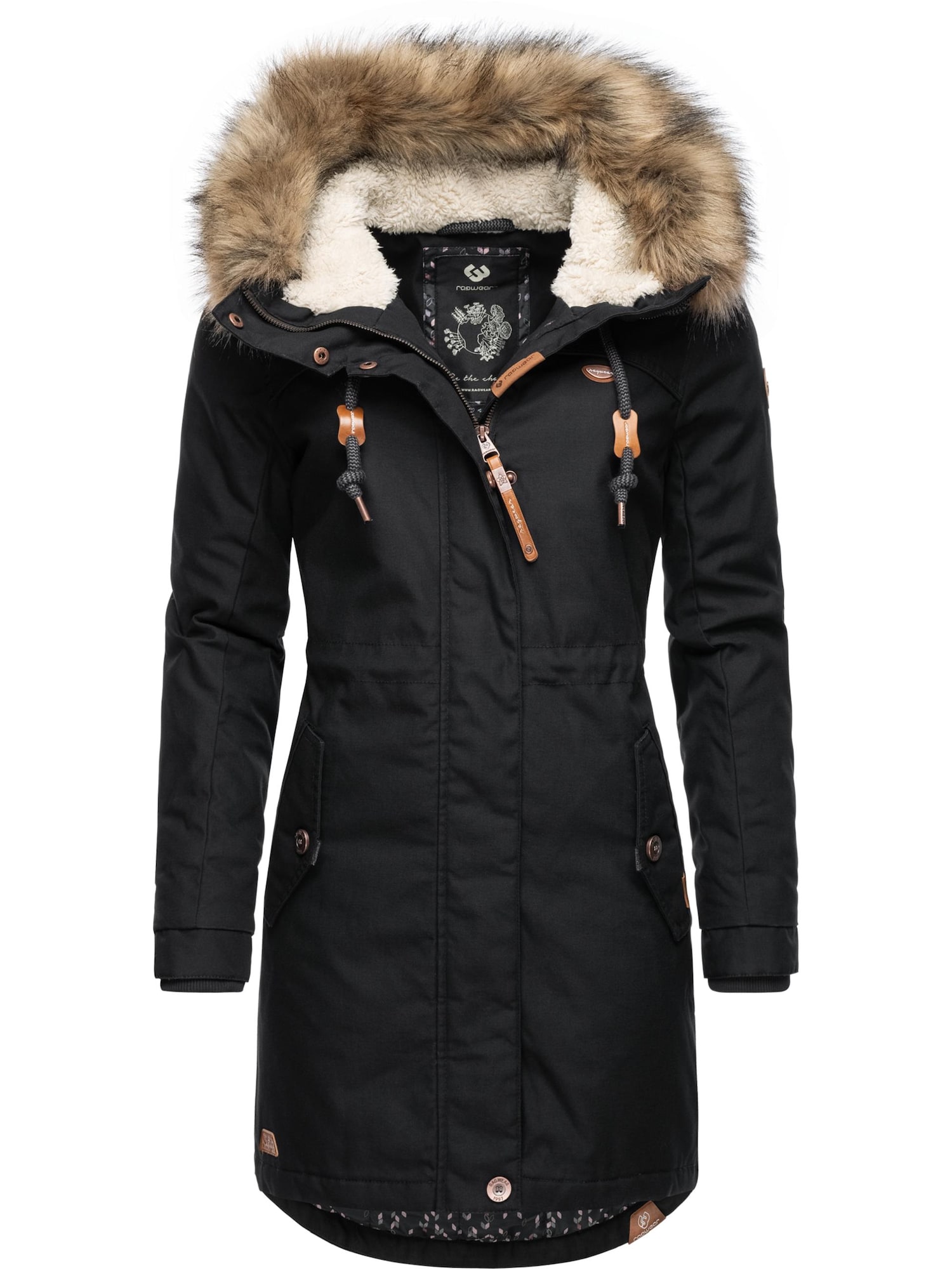 Ragwear Zimska jakna 'Tawny'  rjava / črna / bela