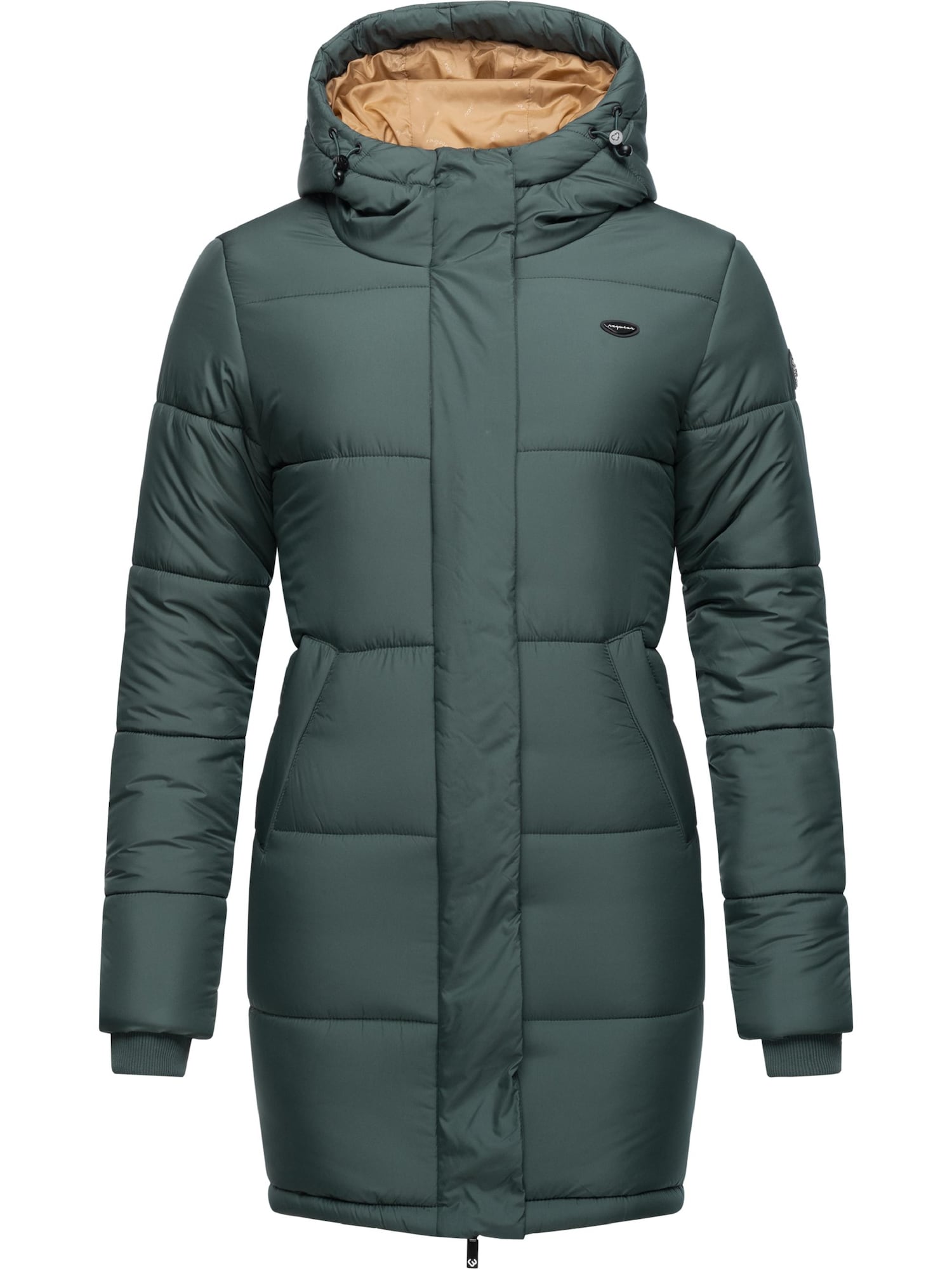 Ragwear Zimski plašč 'Relive'  smaragd / črna / bela