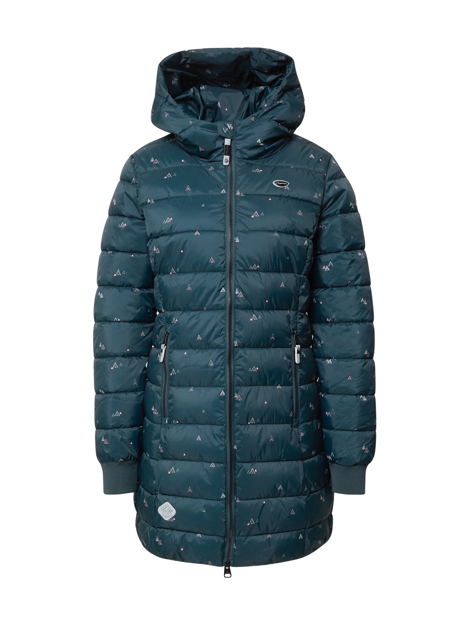 Ragwear Zimski plašč 'Tiasa'  meta / temno zelena / svetlo roza