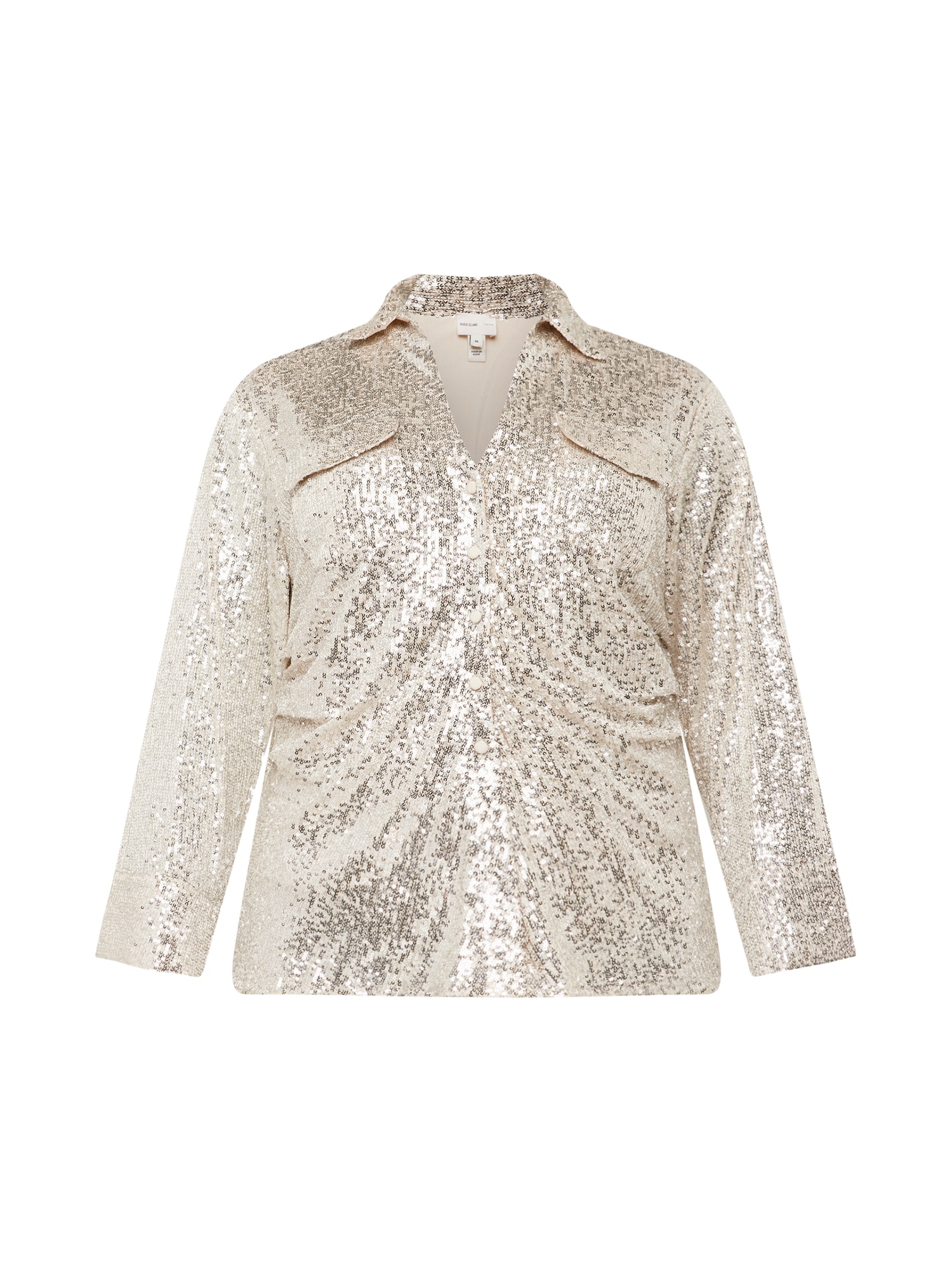 River Island Plus Bluza  ecru / platin