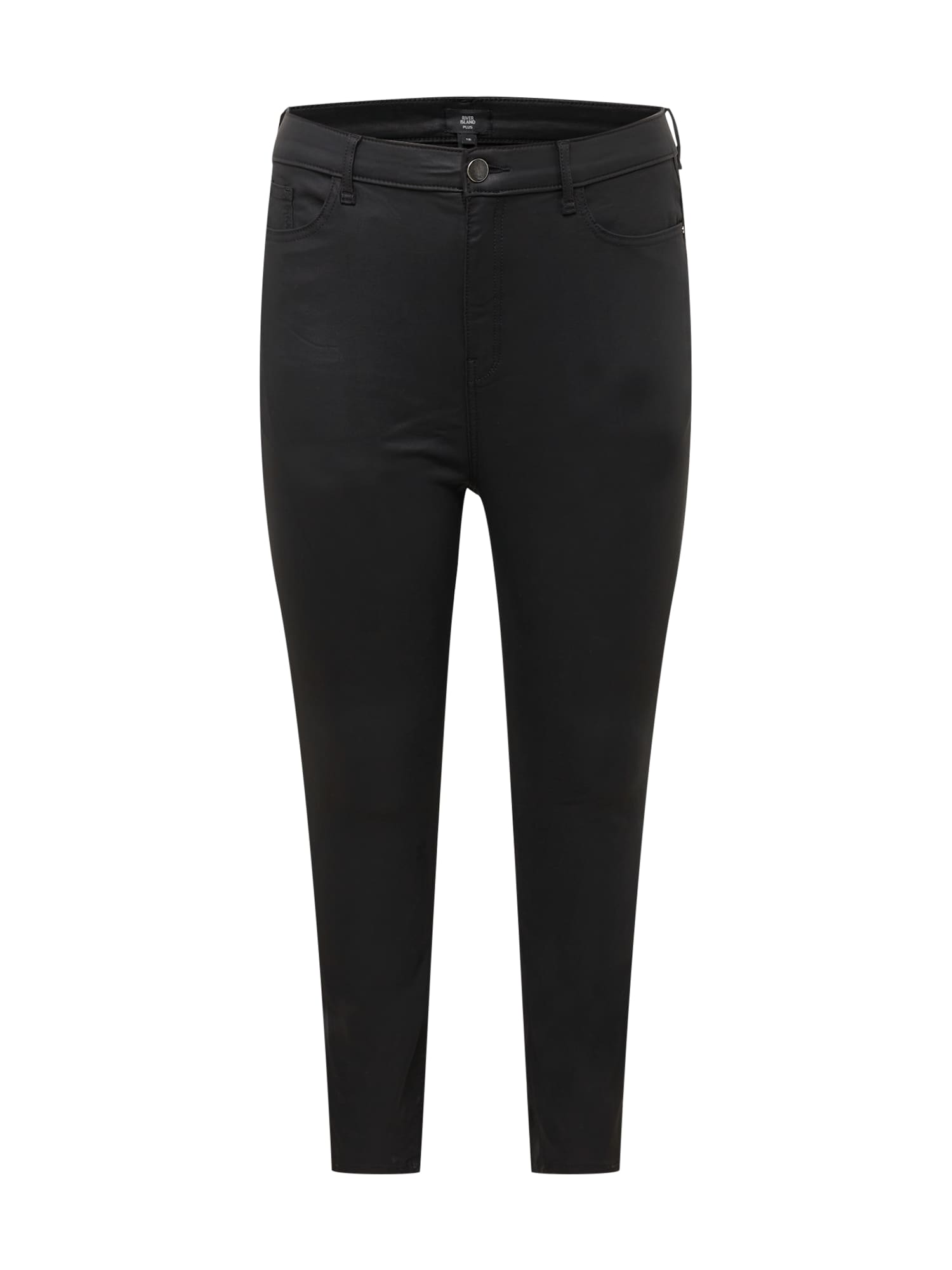 River Island Plus Kavbojke  črna