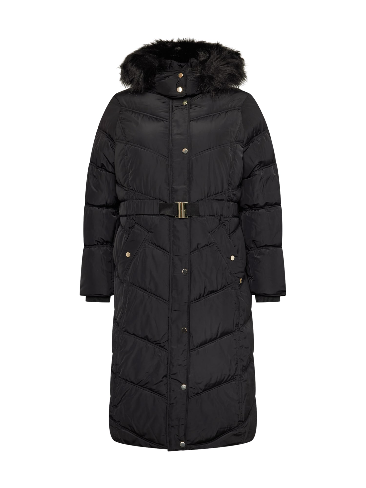 River Island Plus Zimski plašč  črna