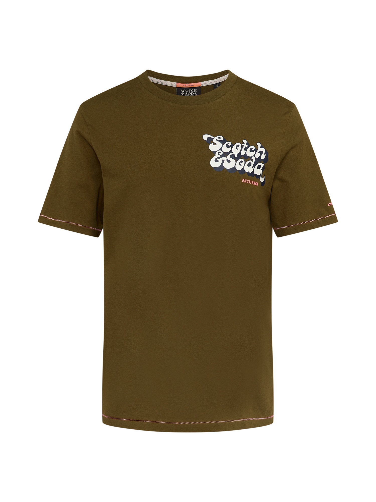 SCOTCH & SODA Majica  kaki / melona / bela