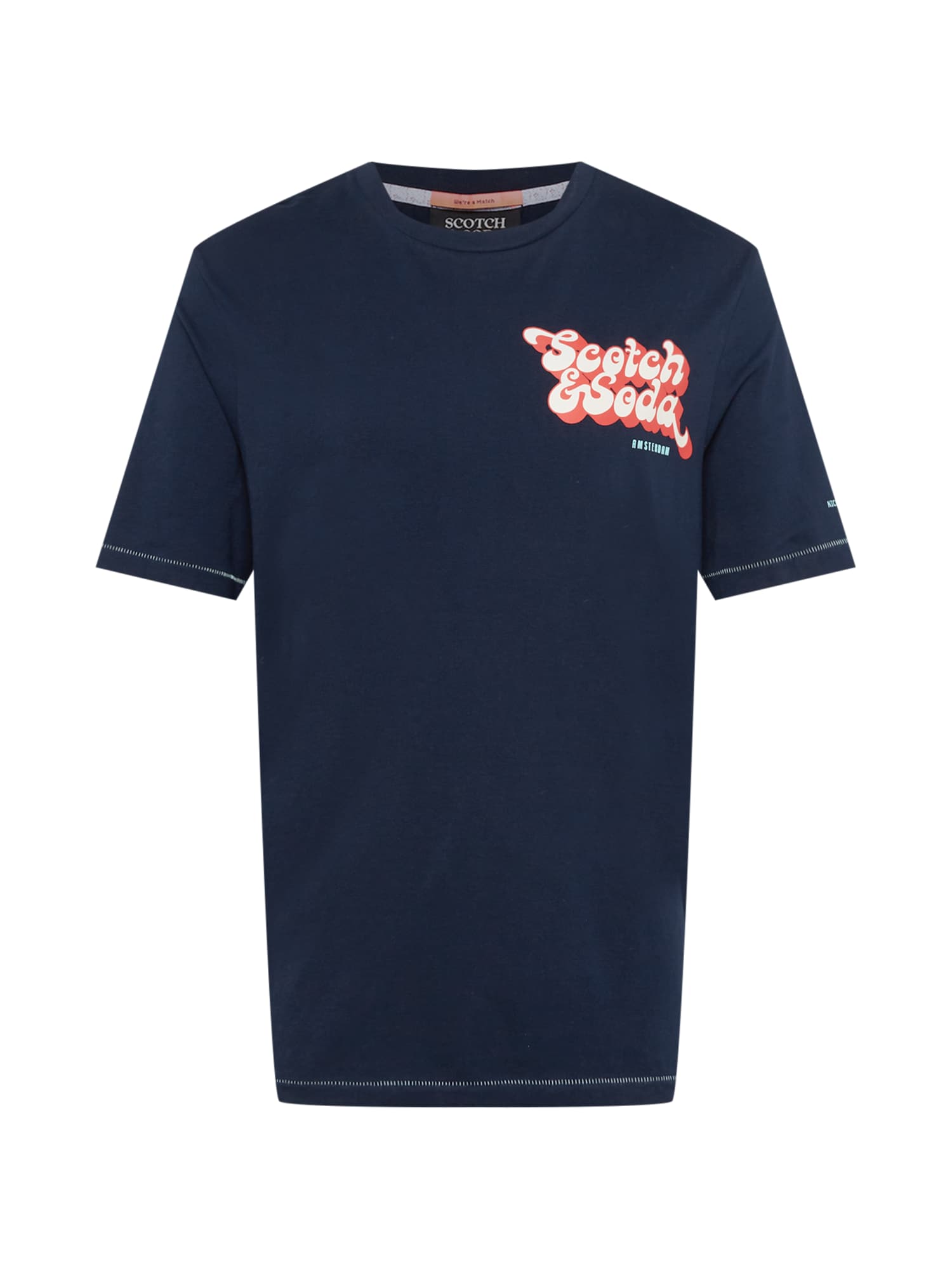 SCOTCH & SODA Majica  mornarska / rdeča / bela