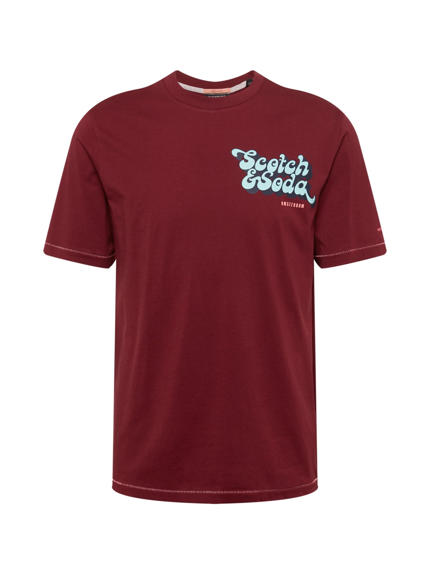 SCOTCH & SODA Majica  voda / temno modra / neonsko roza / bordo