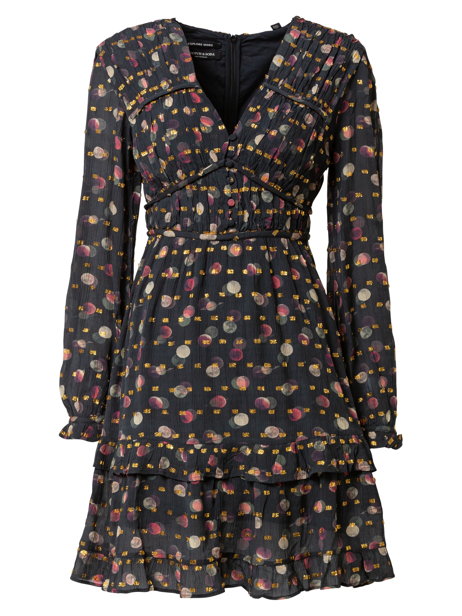 SCOTCH & SODA Obleka  siva / lila / roza / črna
