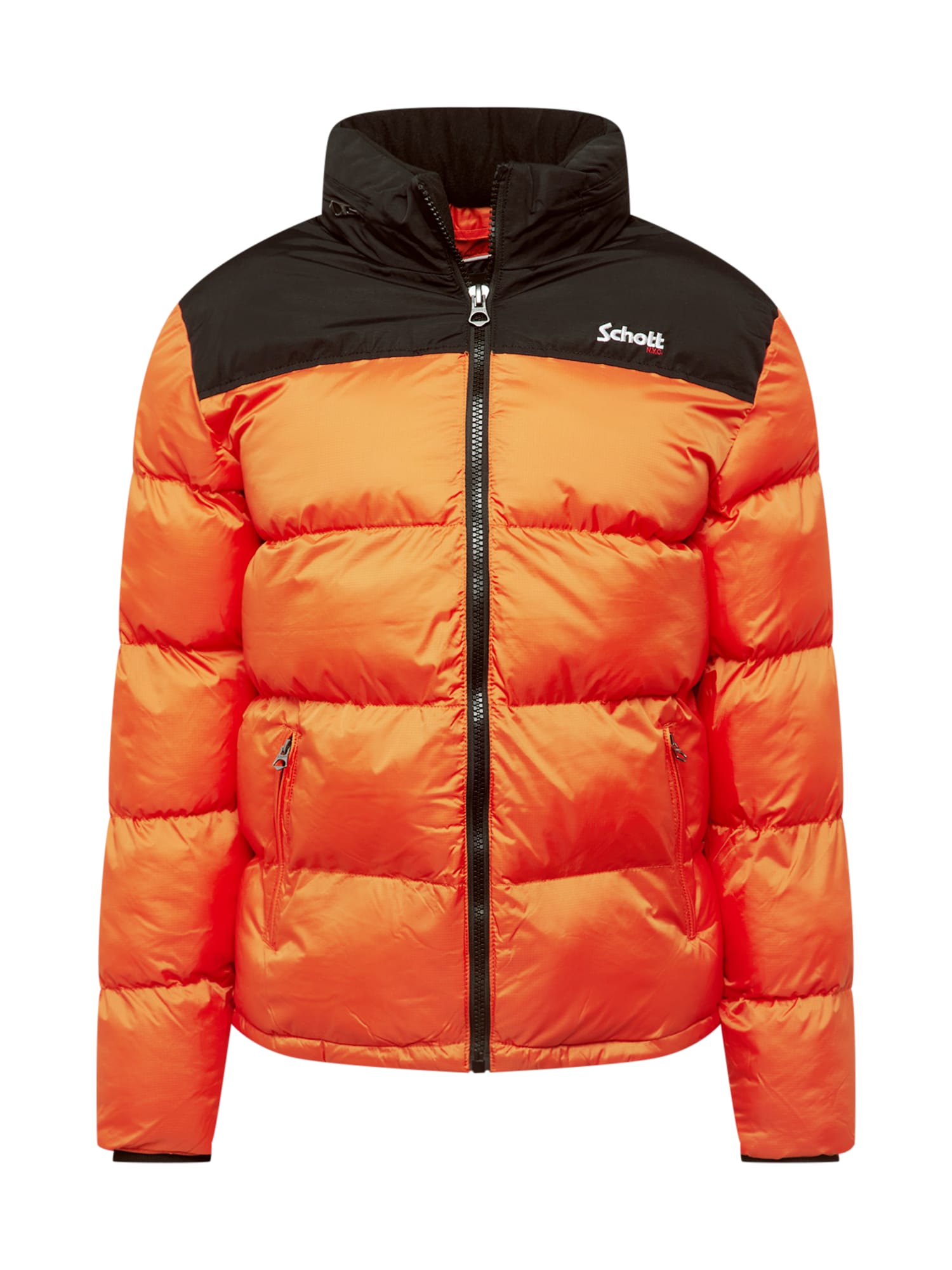 Schott NYC Prehodna jakna 'UTAH'  temno oranžna / črna / bela