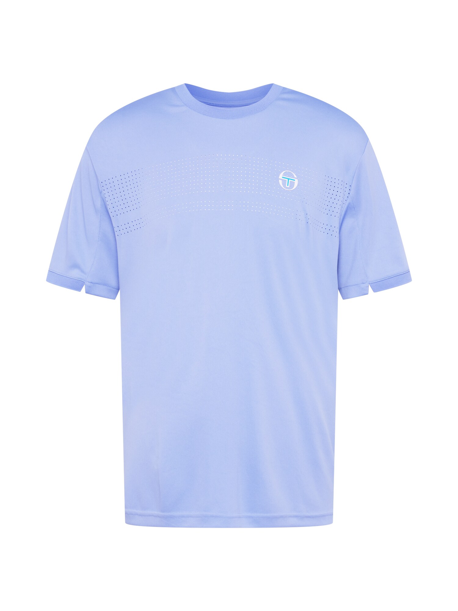 Sergio Tacchini Funkcionalna majica 'YOUNG LINE'  neonsko modra / sivka / bela