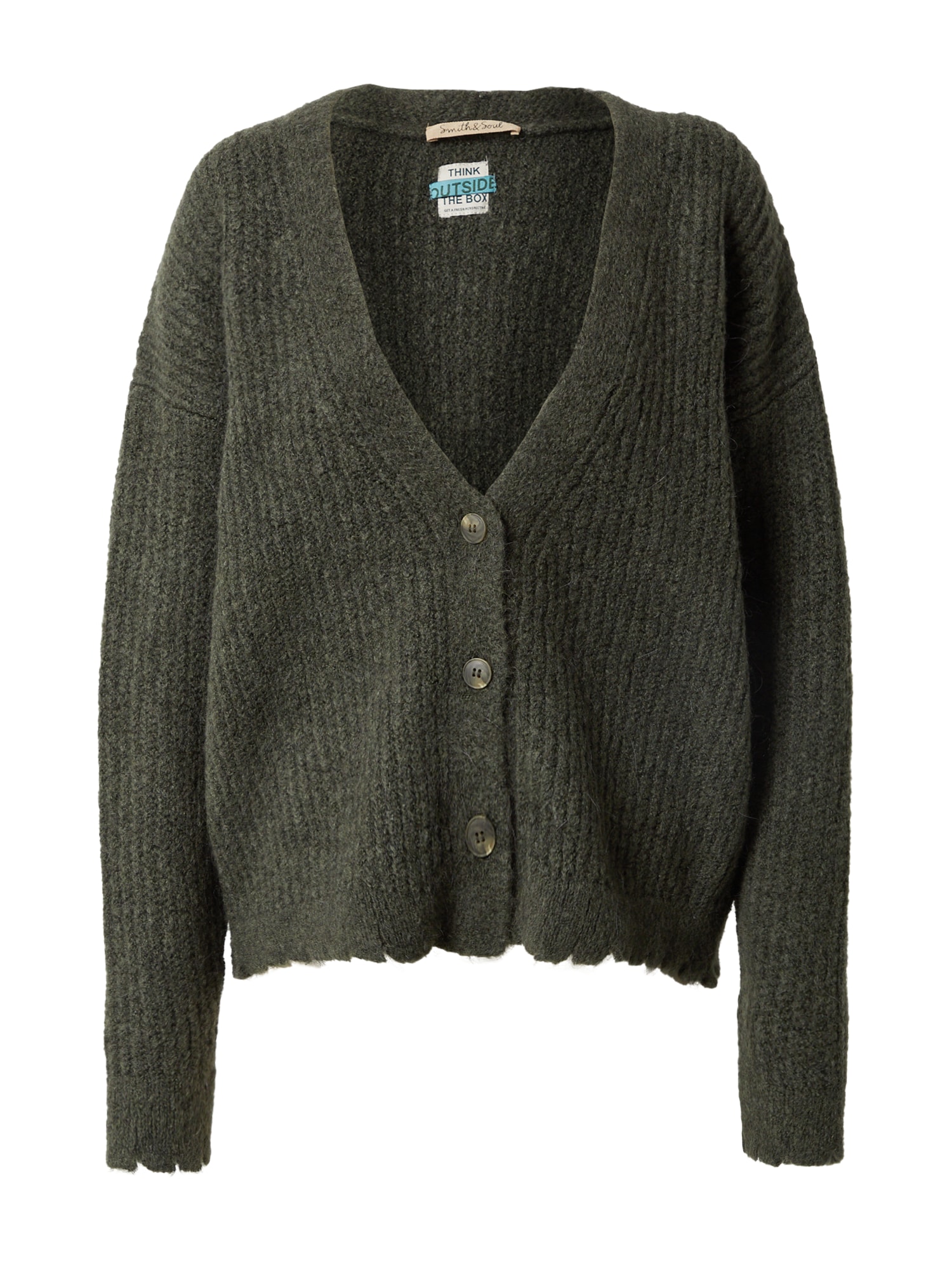 Smith&Soul Pletena jopa  temno zelena