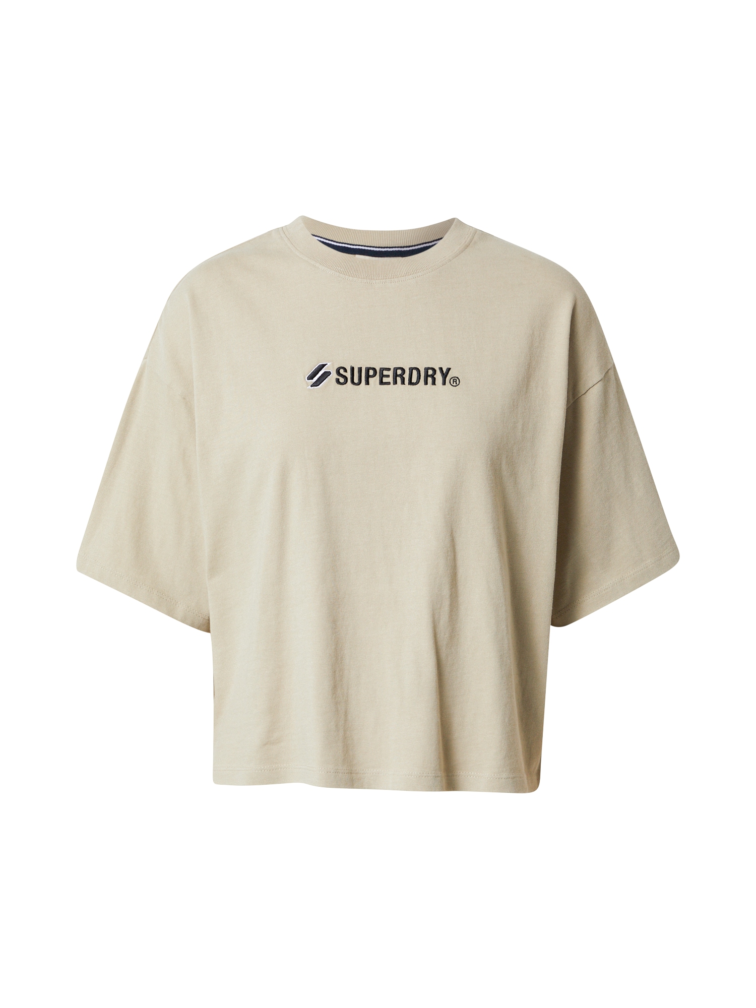 Superdry Funkcionalna majica  pesek / črna