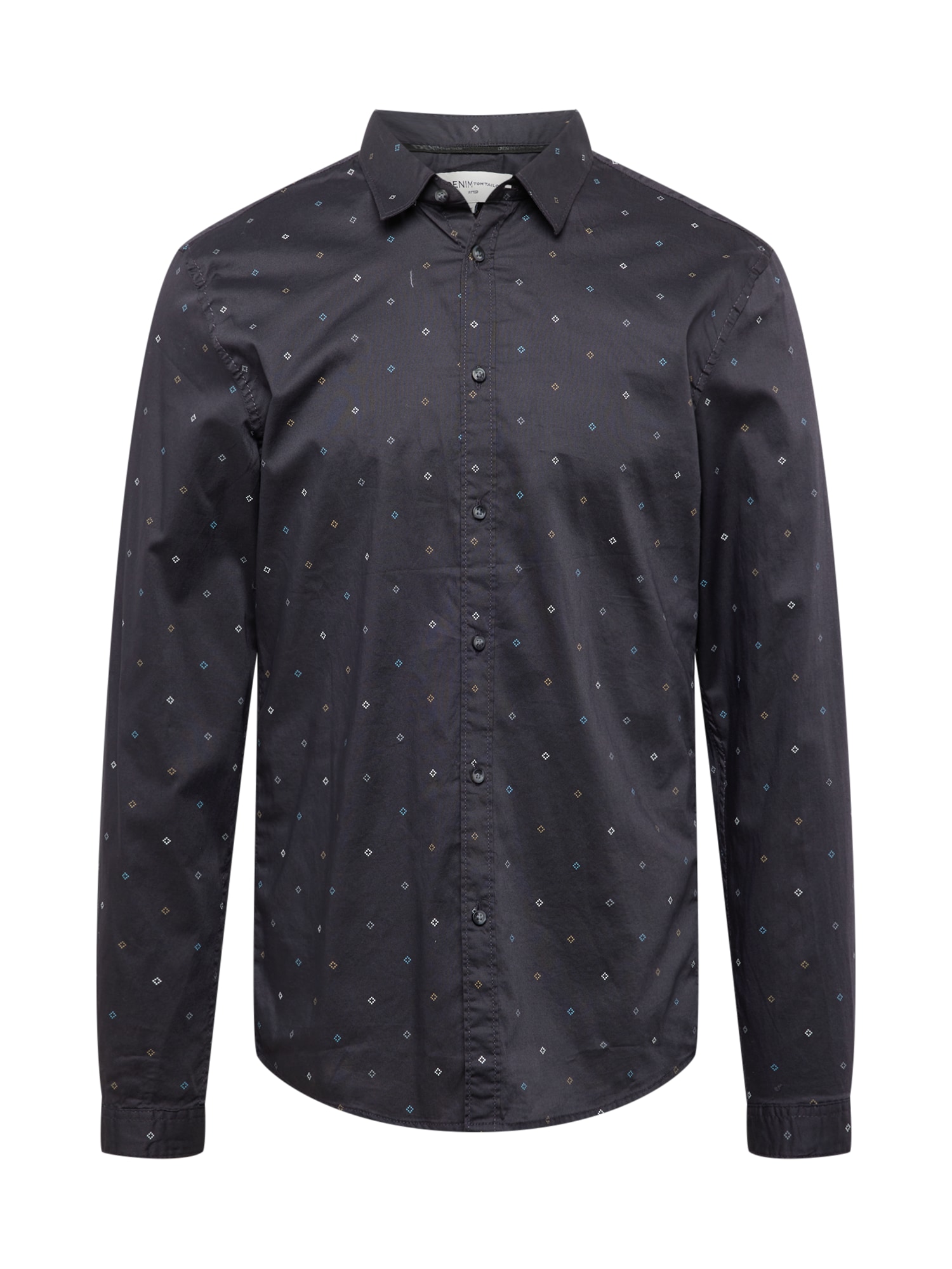 TOM TAILOR DENIM Srajca  nočno modra / svetlo modra / svetlo rumena / bela