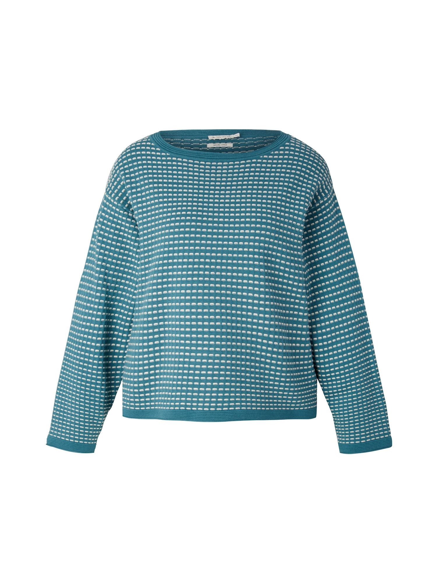 TOM TAILOR Pulover  modra / bela