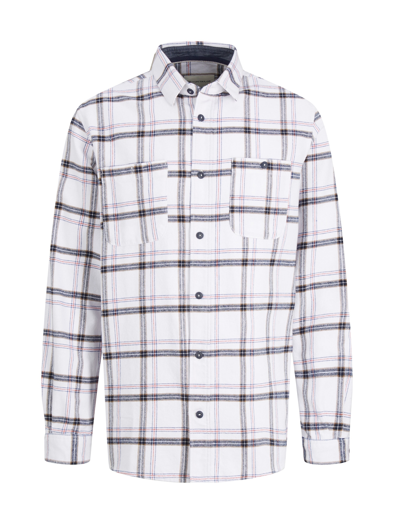 TOM TAILOR Srajca  siva / antracit / bela
