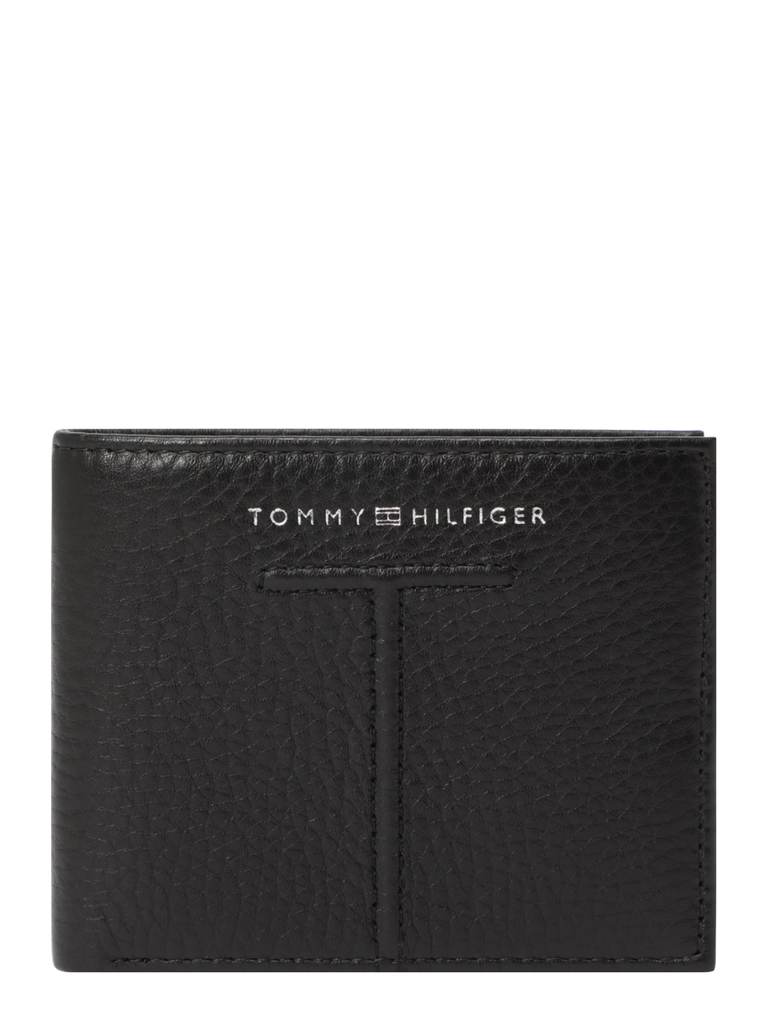 TOMMY HILFIGER Denarnica  črna / srebrna