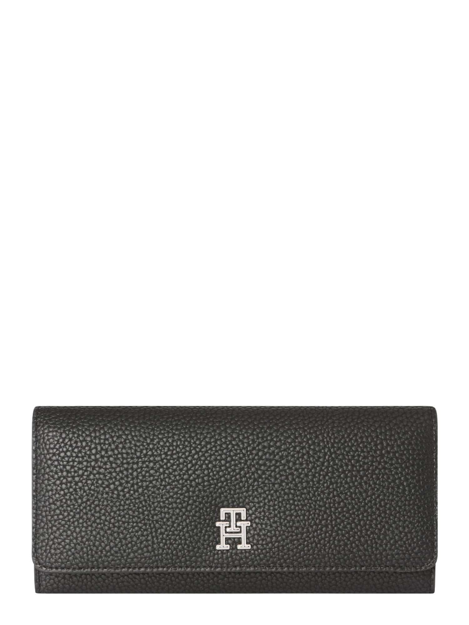 TOMMY HILFIGER Denarnica  črna / srebrna