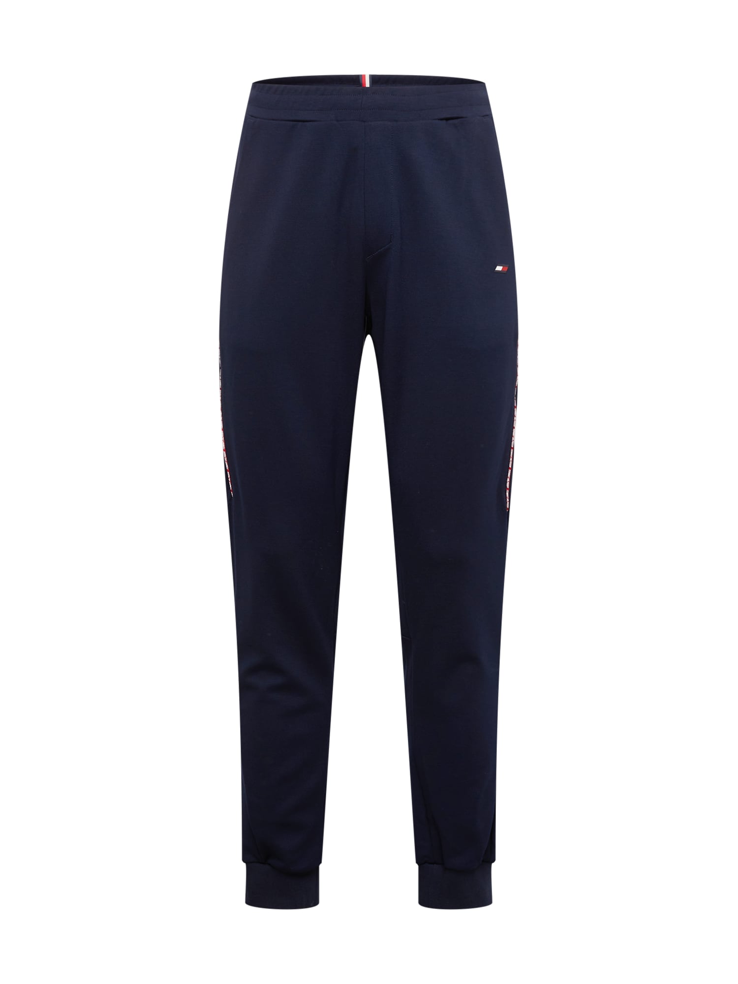 TOMMY HILFIGER Hlače 'PIPING'  mornarska / živo rdeča / bela