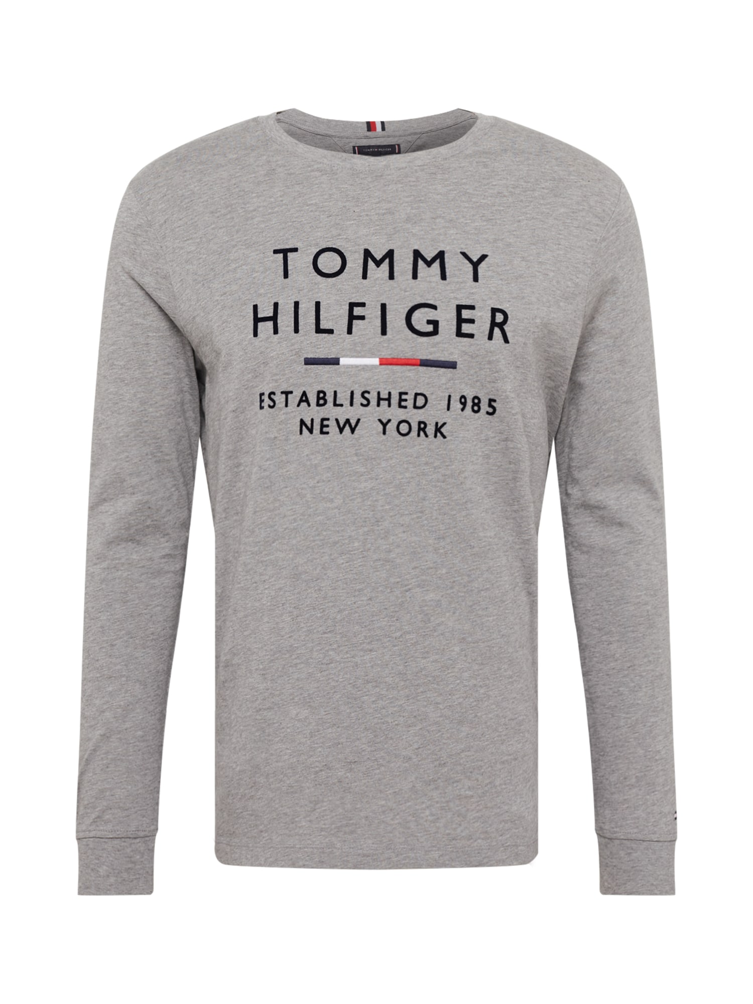 TOMMY HILFIGER Majica  pegasto siva / rdeča / črna / bela