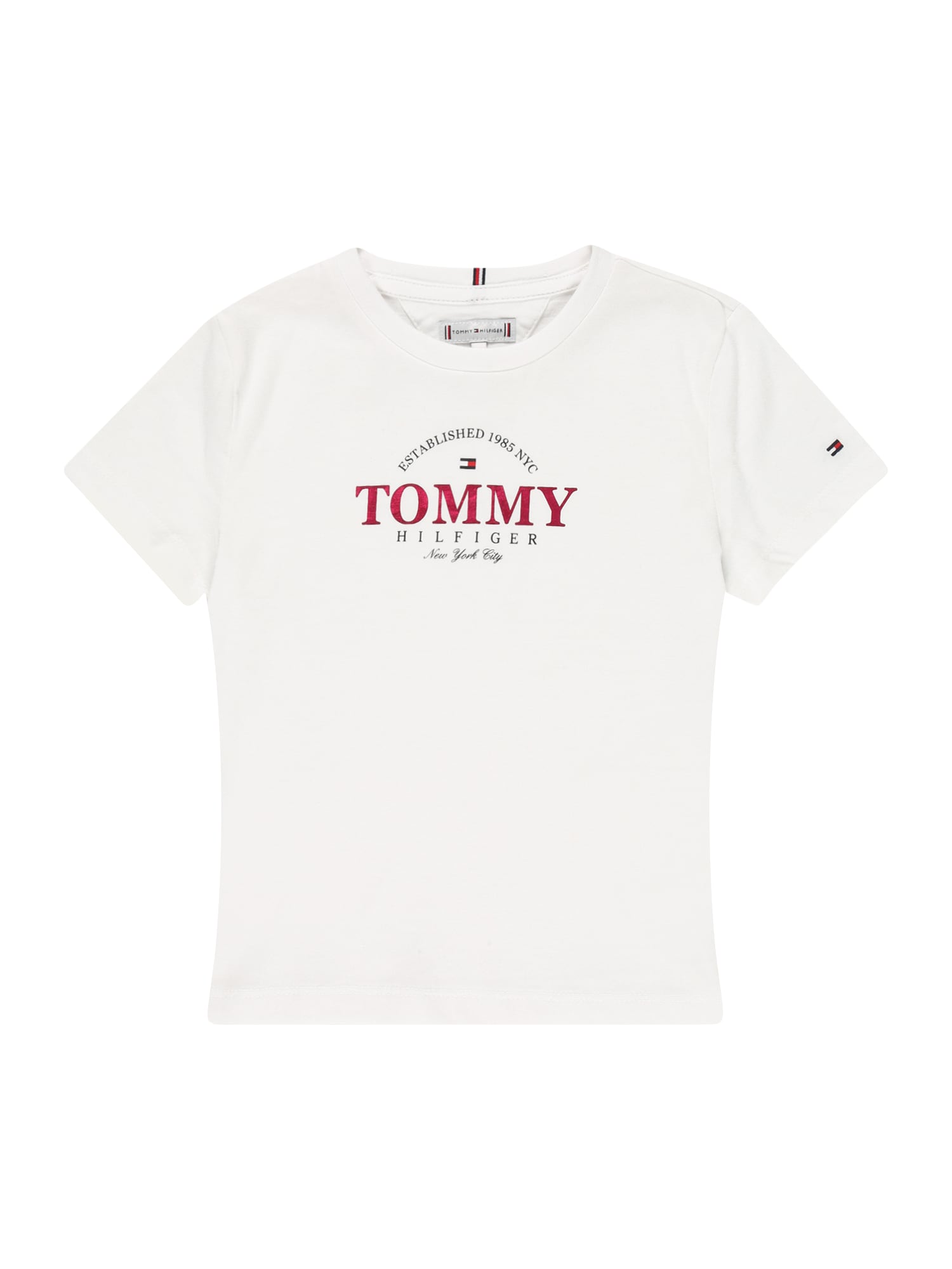 TOMMY HILFIGER Majica  temno modra / vijolična / črna / bela