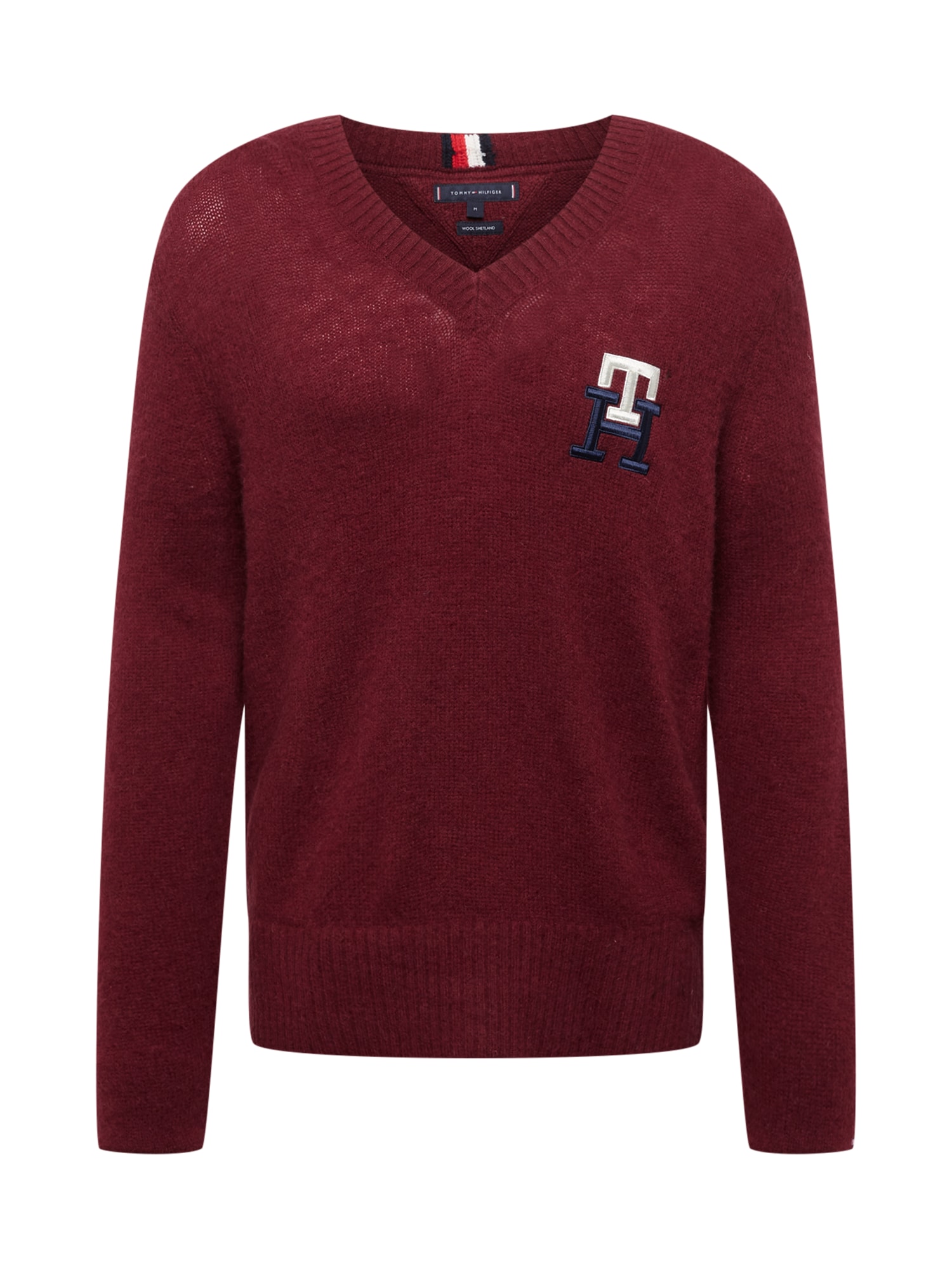 TOMMY HILFIGER Pulover  mornarska / bordo / bela