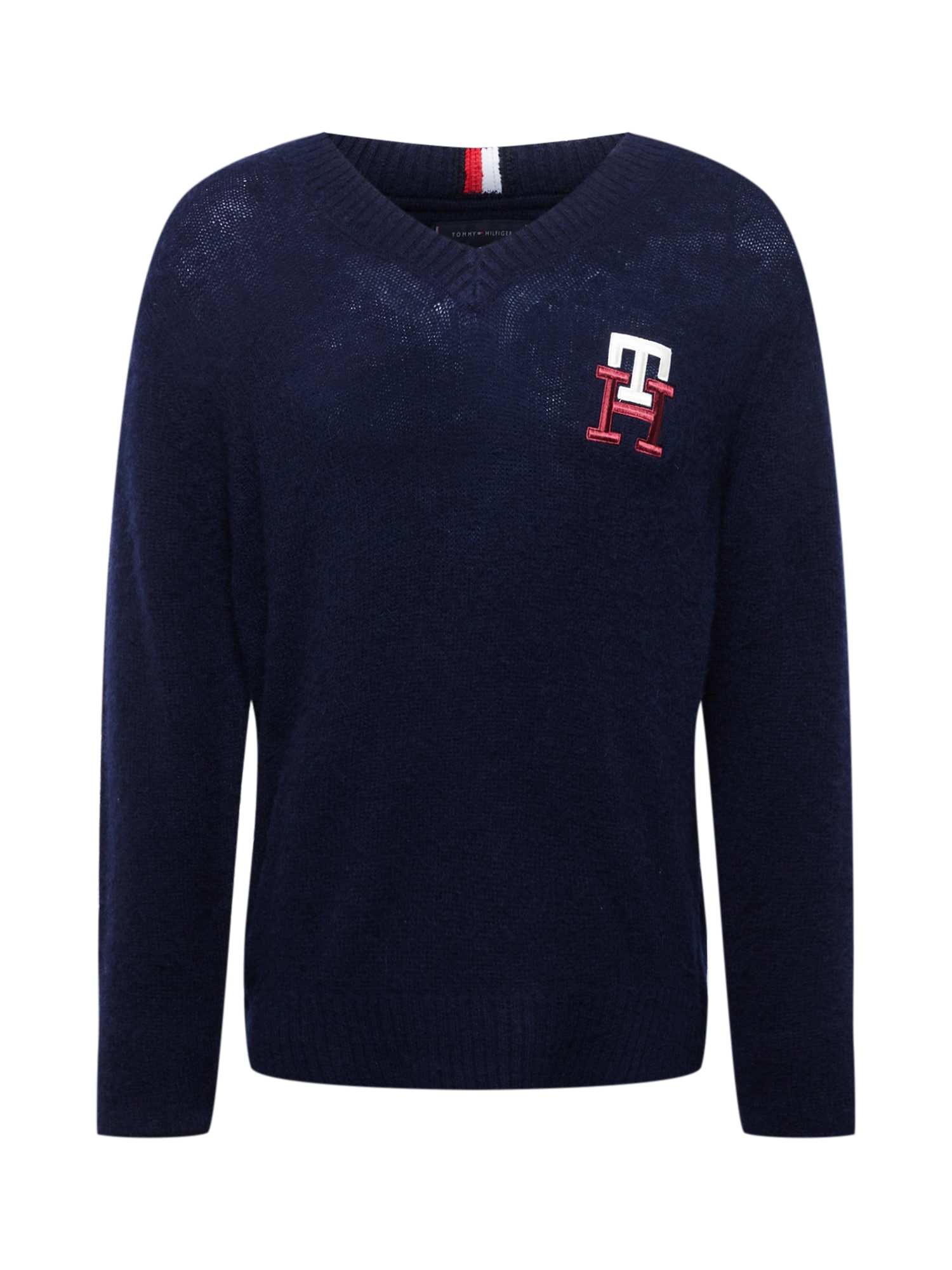 TOMMY HILFIGER Pulover  mornarska / rdeča / bela