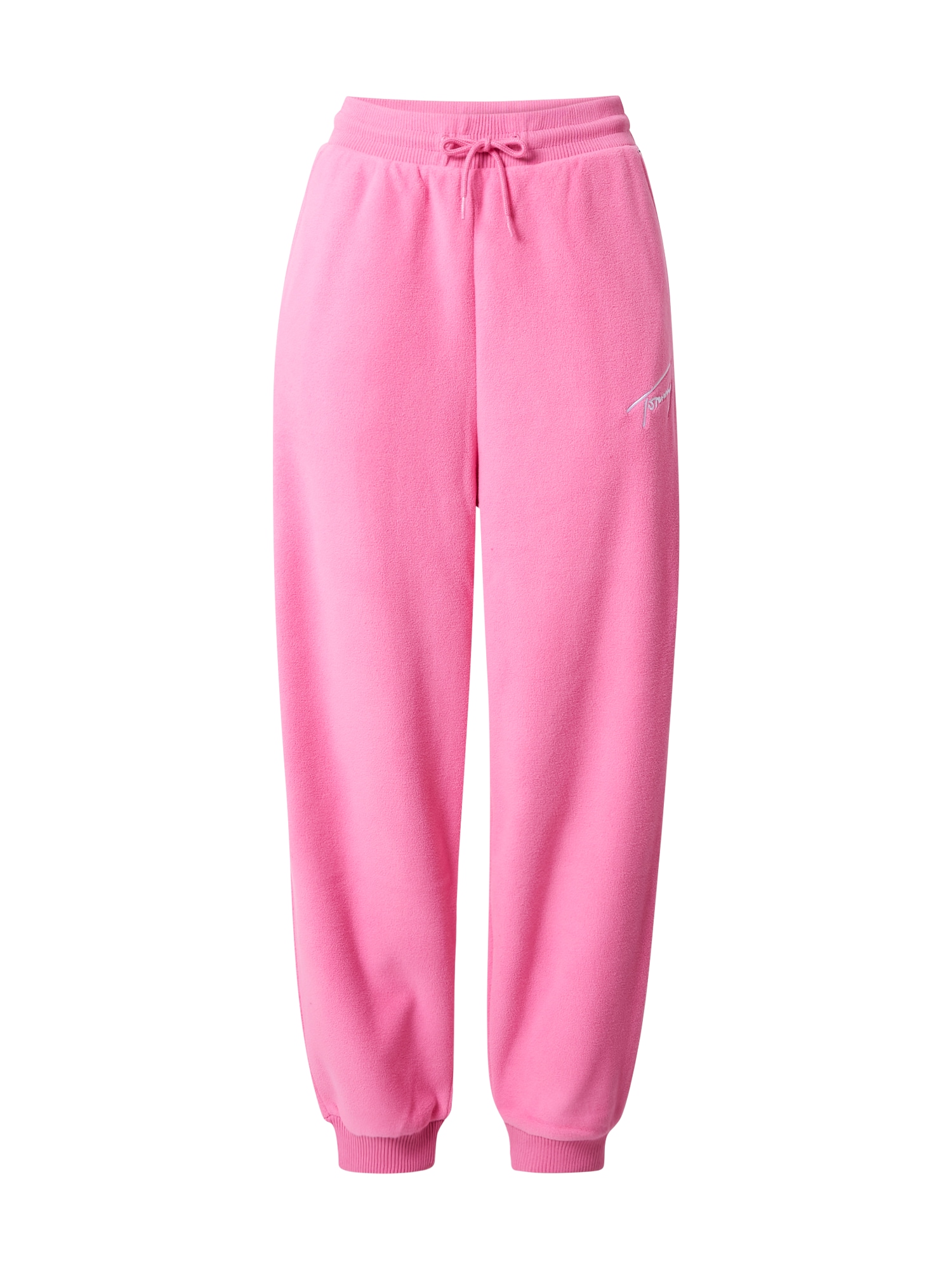 Tommy Jeans Hlače  roza / bela