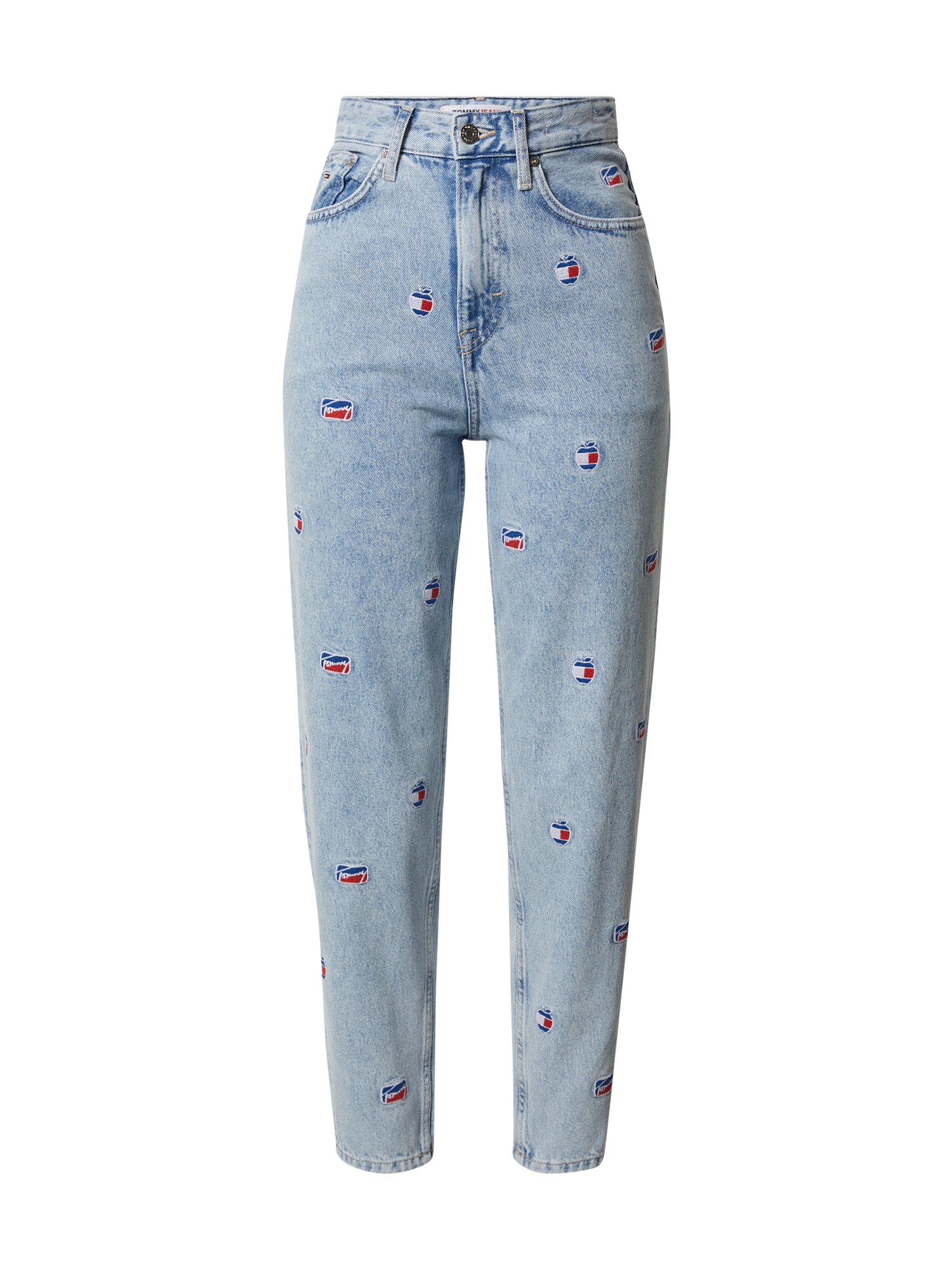 Tommy Jeans Kavbojke  marine / moder denim / krvavo rdeča / bela