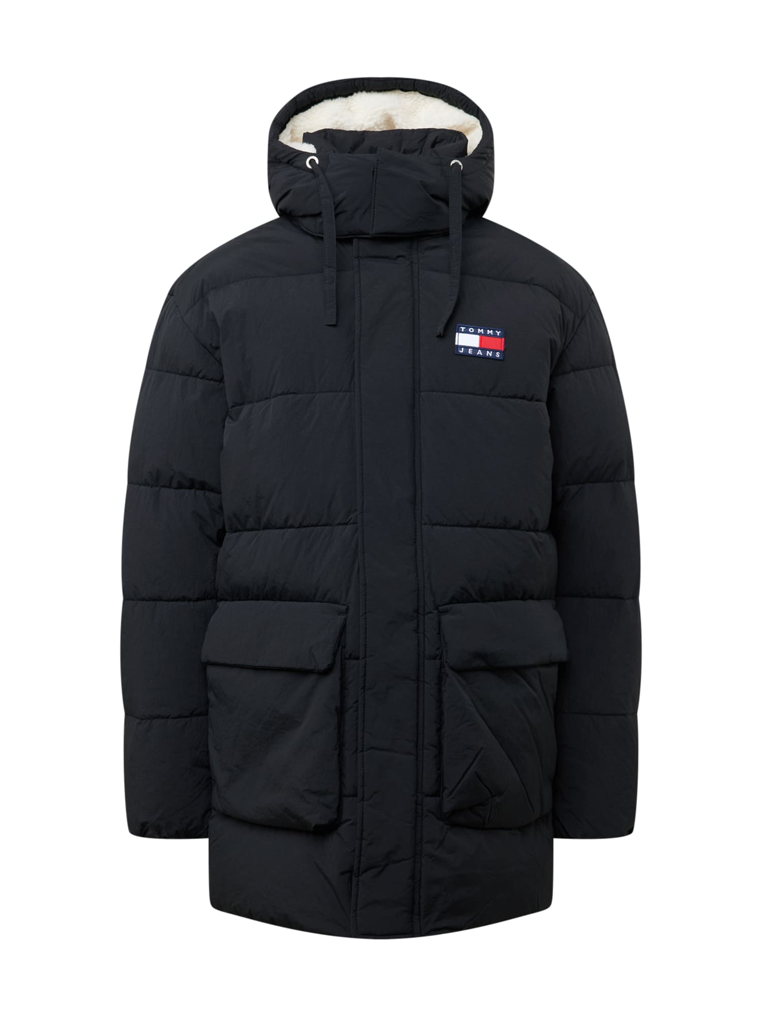 Tommy Jeans Prehodna jakna  mornarska / rdeča / črna / bela