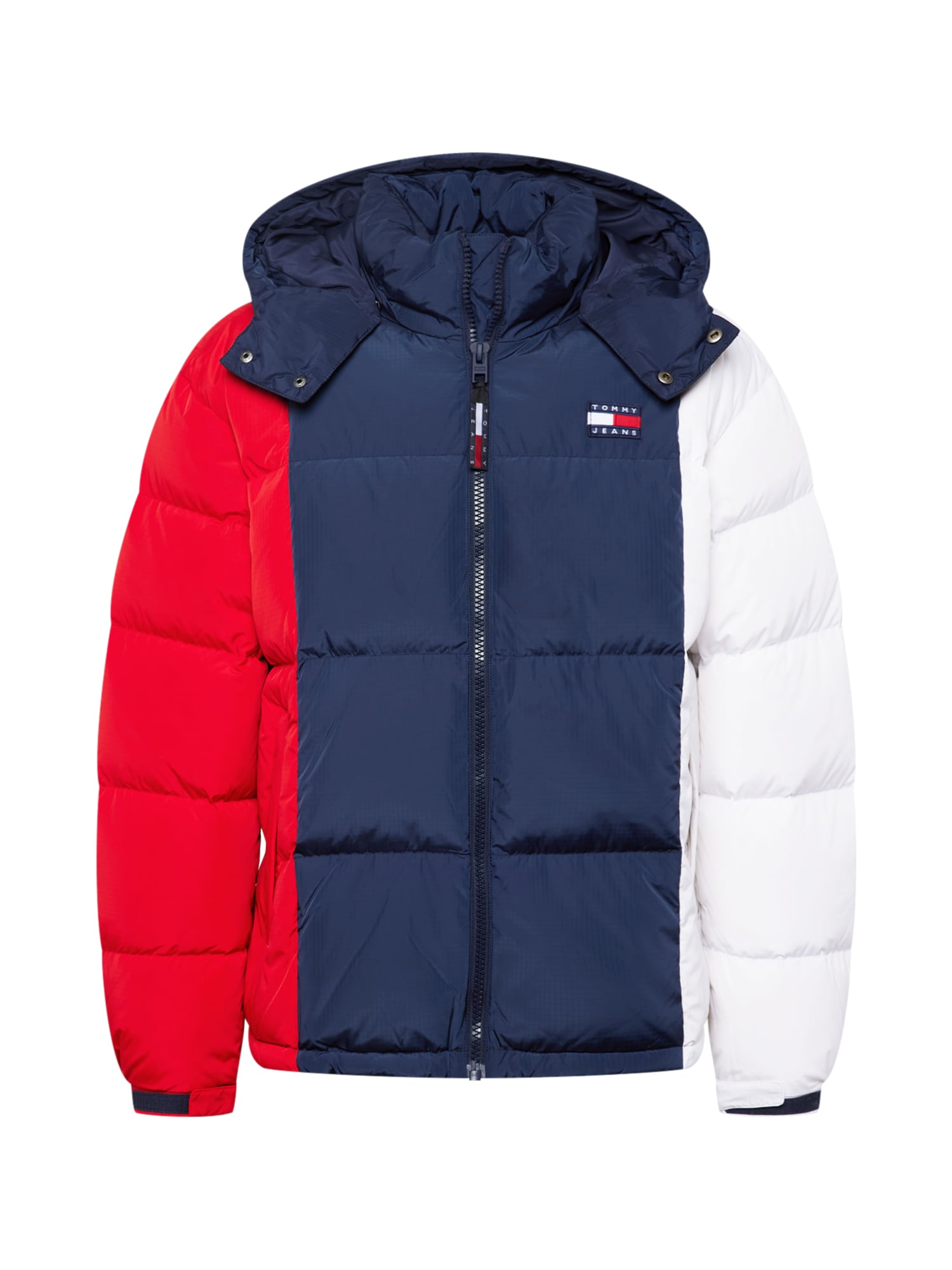 Tommy Jeans Zimska jakna 'Alaska'  mornarska / rdeča / bela