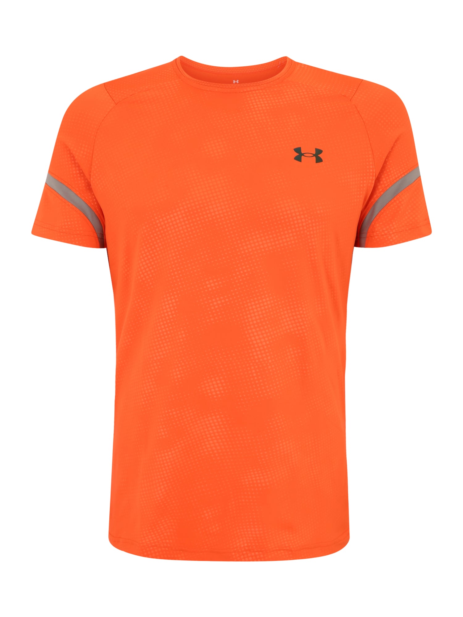 UNDER ARMOUR Funkcionalna majica 'Rush Emboss'  siva / oranžna / črna