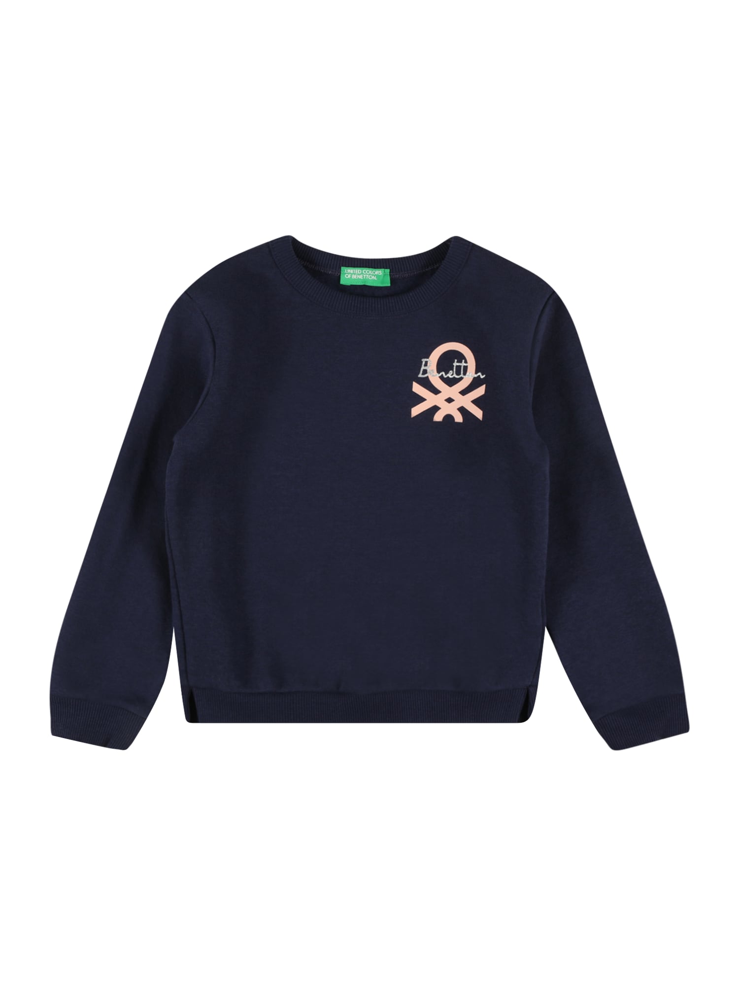 UNITED COLORS OF BENETTON Majica  mornarska / roza / srebrna