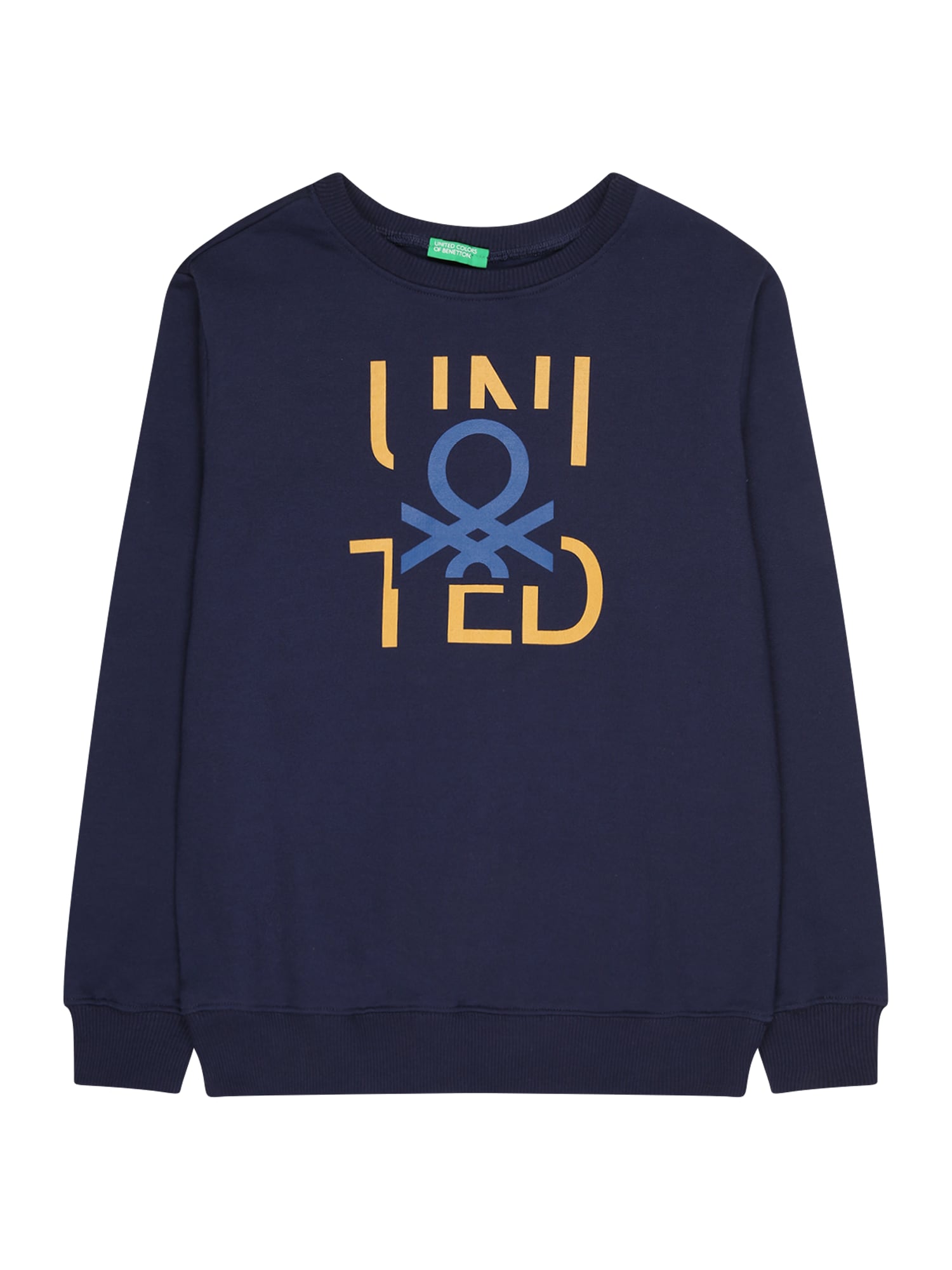 UNITED COLORS OF BENETTON Majica  mornarska / temno modra / marelica
