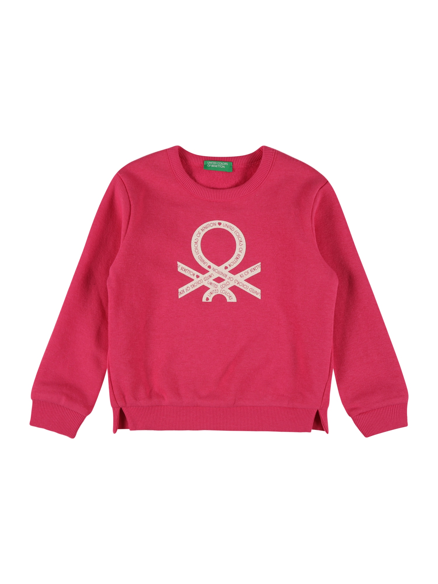 UNITED COLORS OF BENETTON Majica  roza / bela