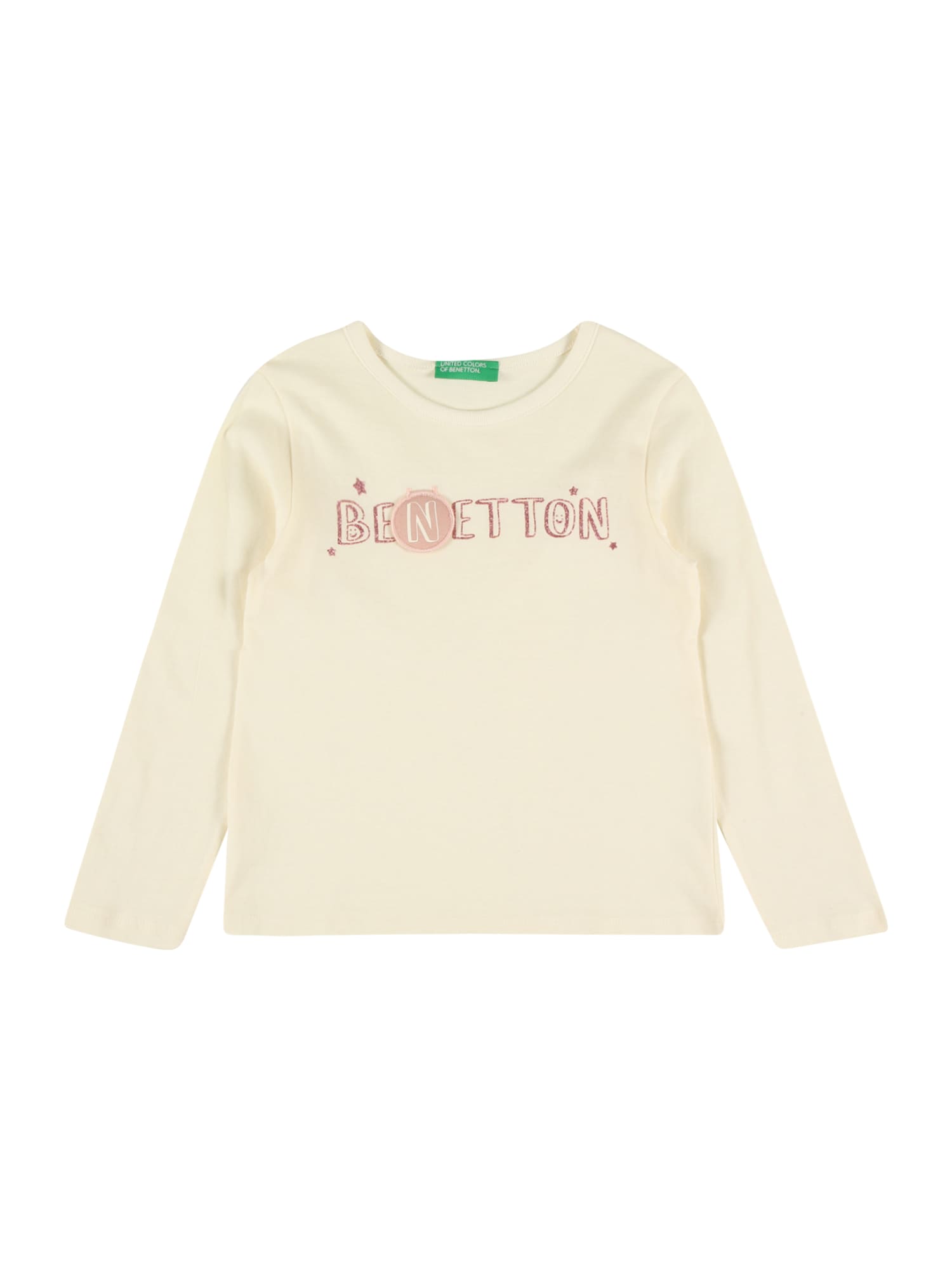 UNITED COLORS OF BENETTON Majica  temno roza / off-bela