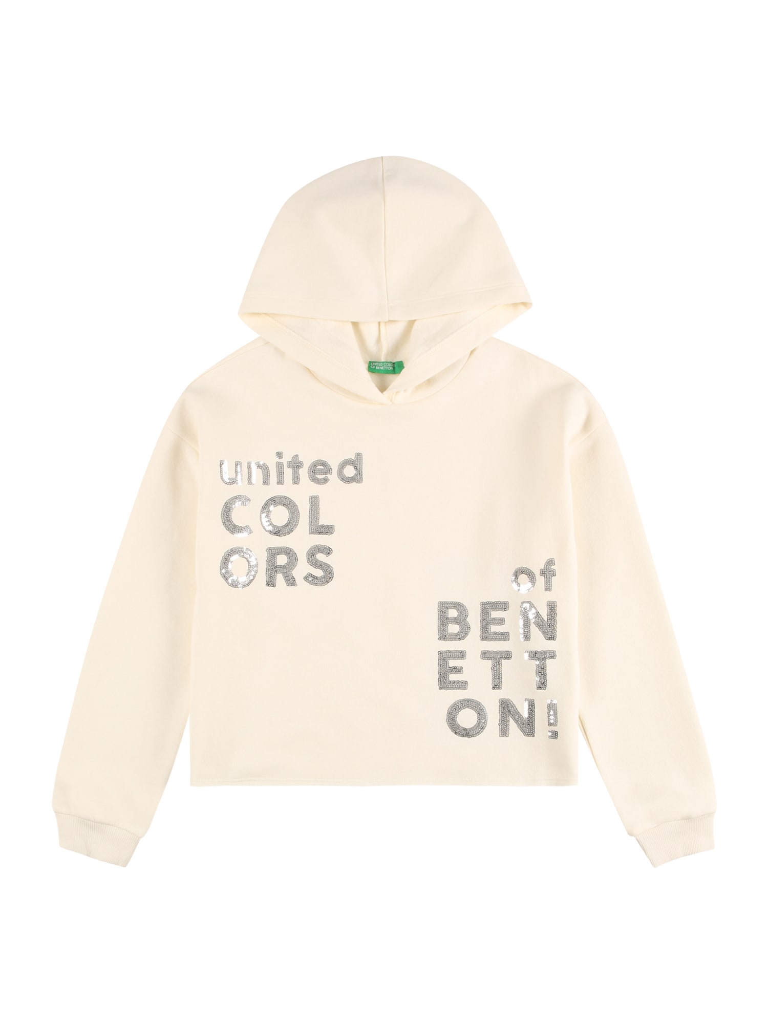 UNITED COLORS OF BENETTON Majica  temno siva / volneno bela
