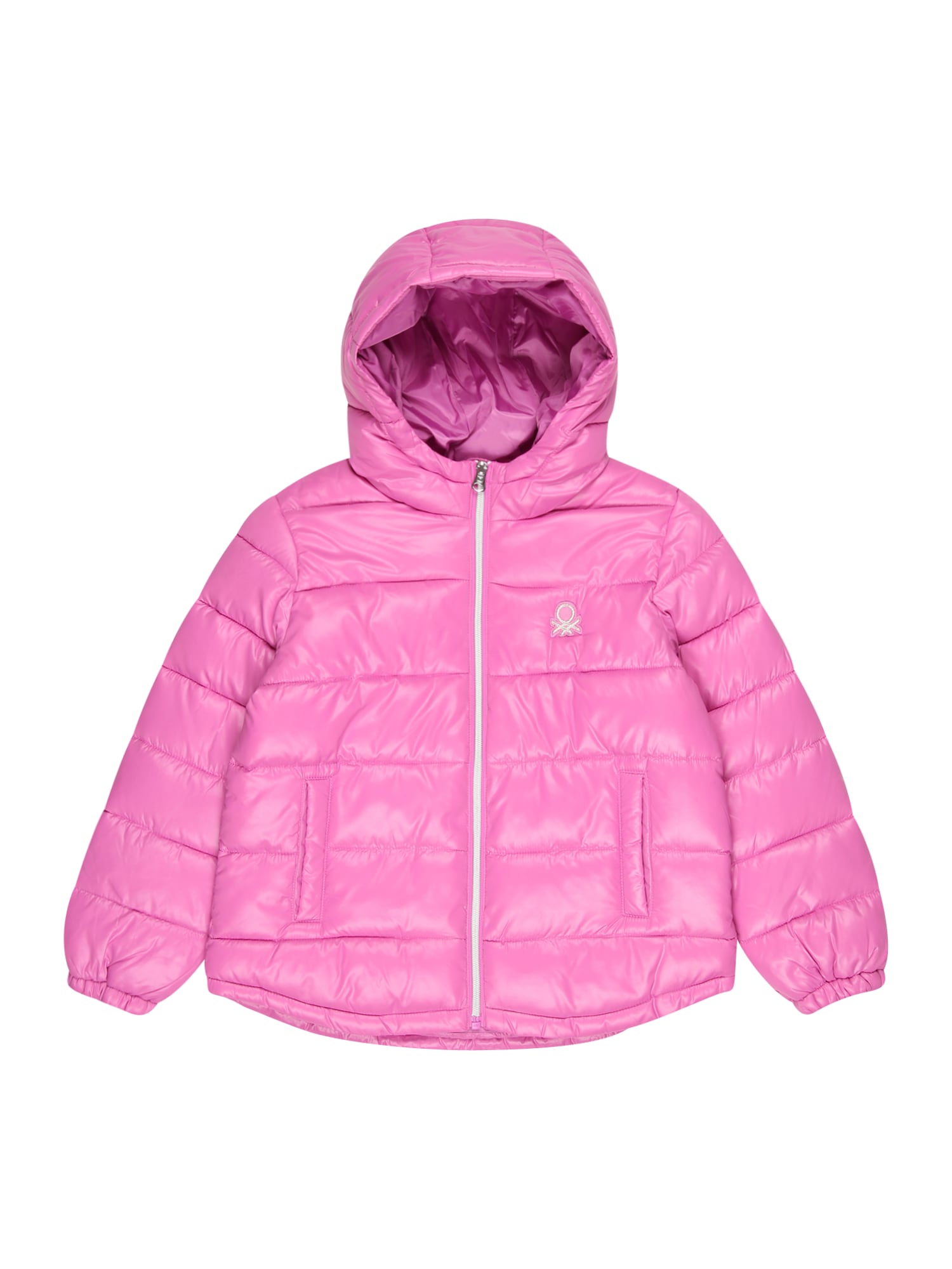 UNITED COLORS OF BENETTON Zimska jakna  svetlo roza / bela