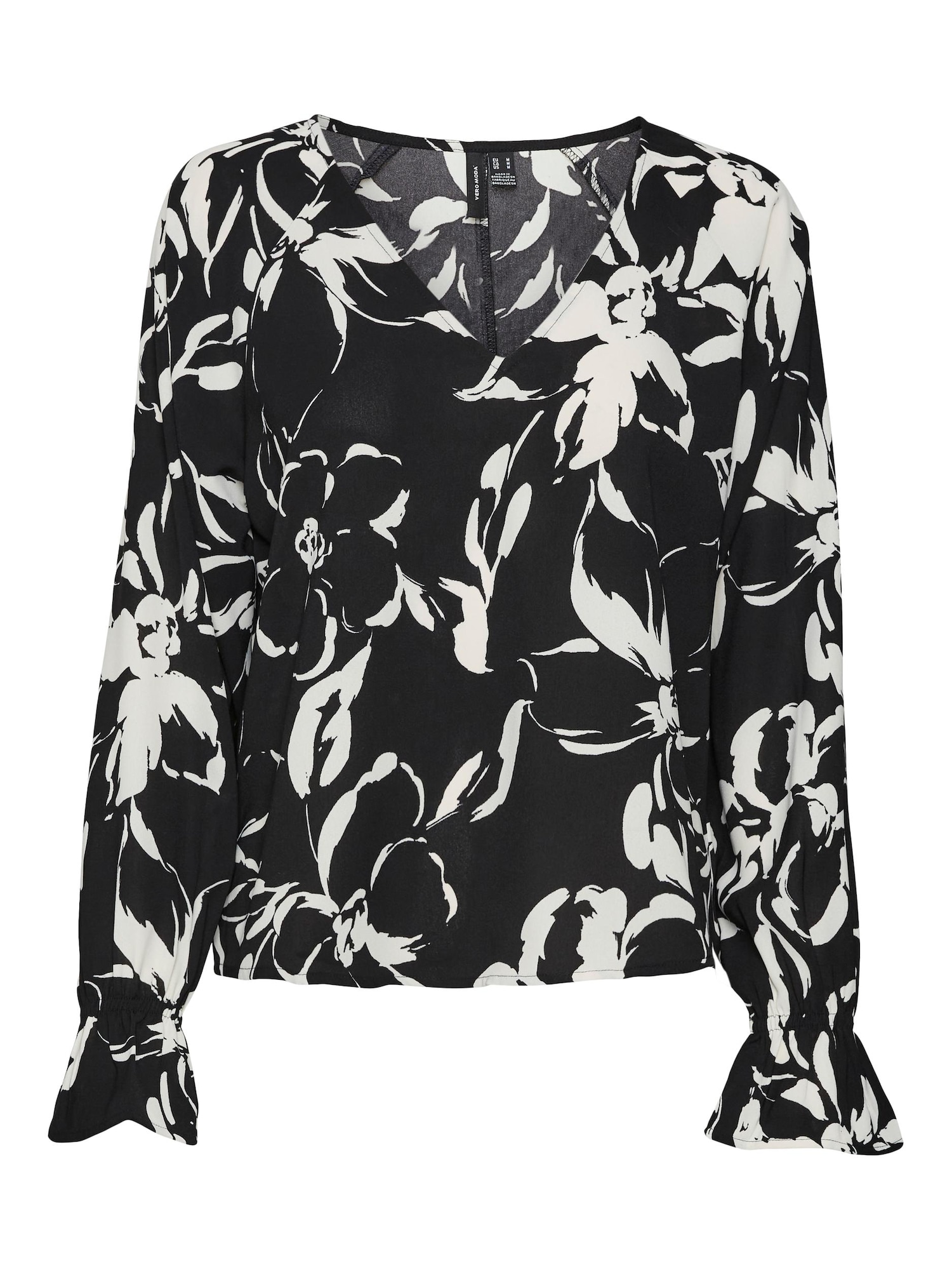 VERO MODA Bluza  črna / bela