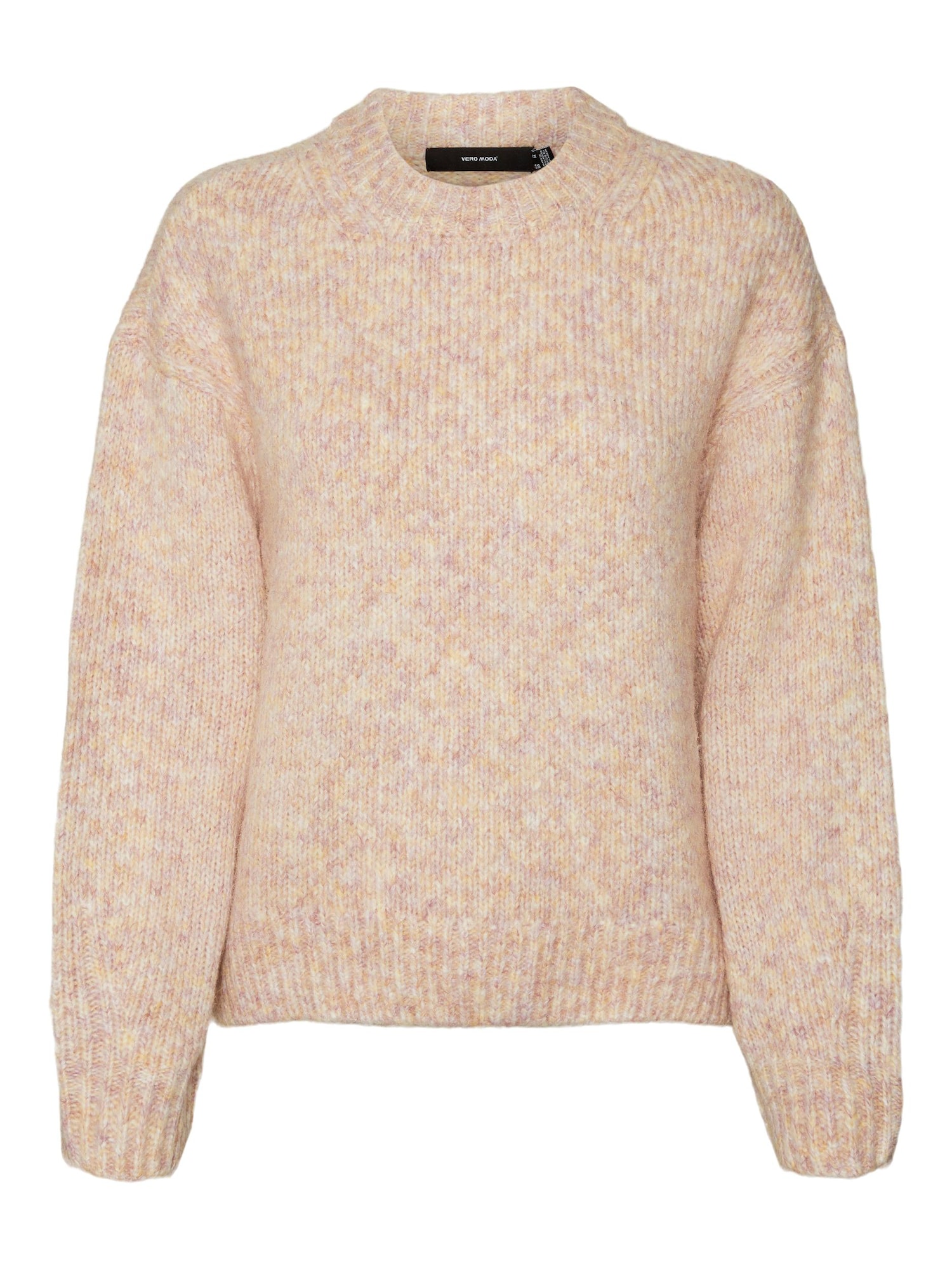 VERO MODA Pulover 'Cally'  svetlo lila / svetlo oranžna / bela