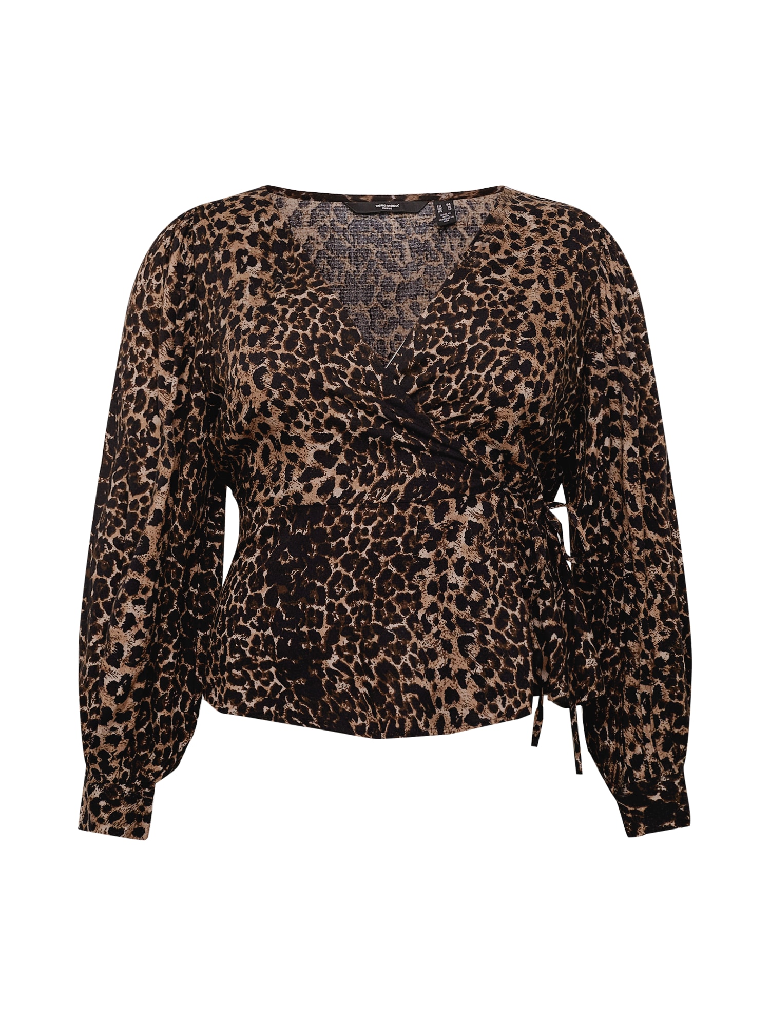 Vero Moda Curve Bluza  rjava / siva / črna