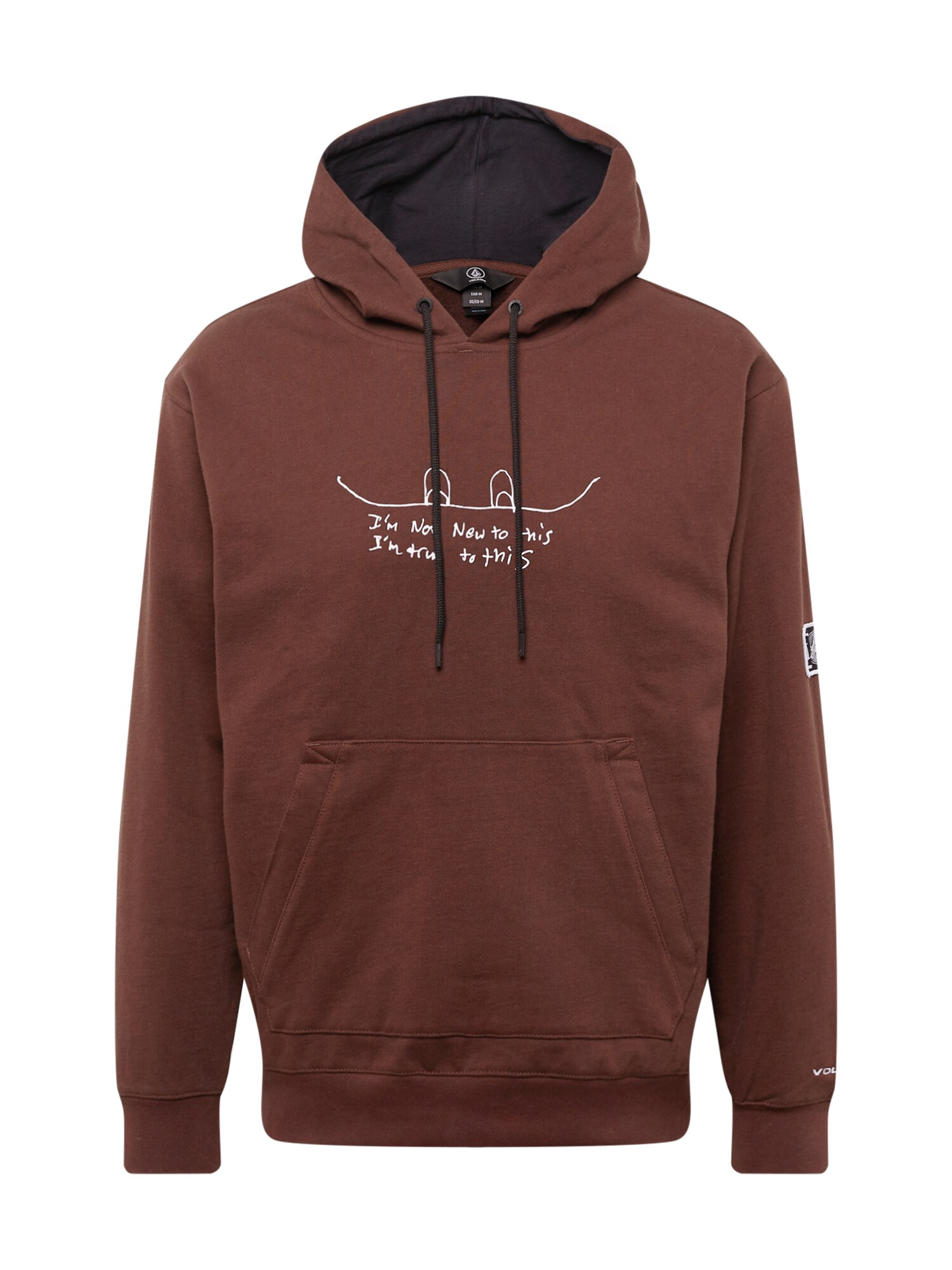 Volcom Športna majica  rjava / bela